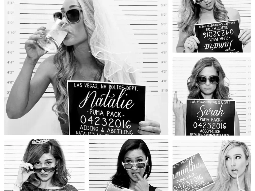 Bachelorette Party Mugshot Signs Customized With Your Girls Information And Your Ink Color Etsy