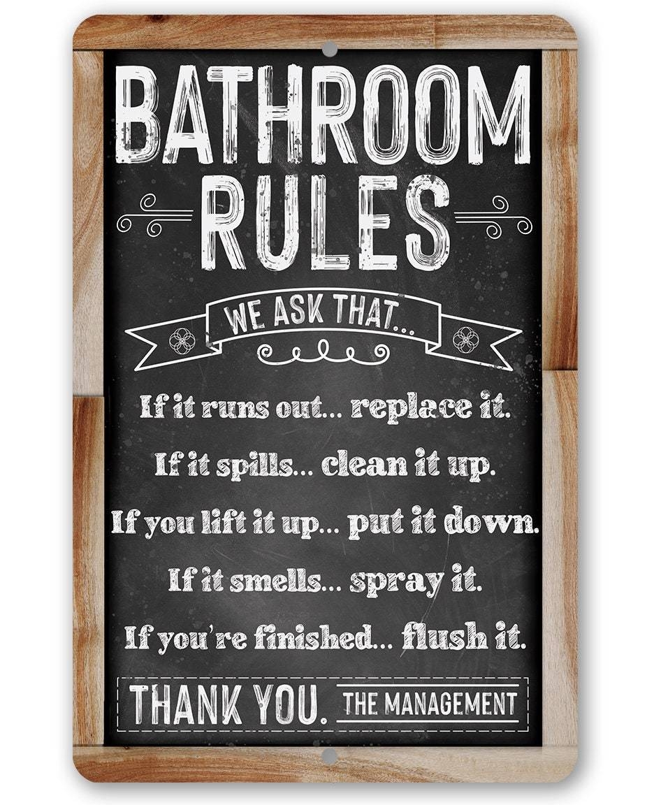 Printable Chalkboard Bathroom Signs