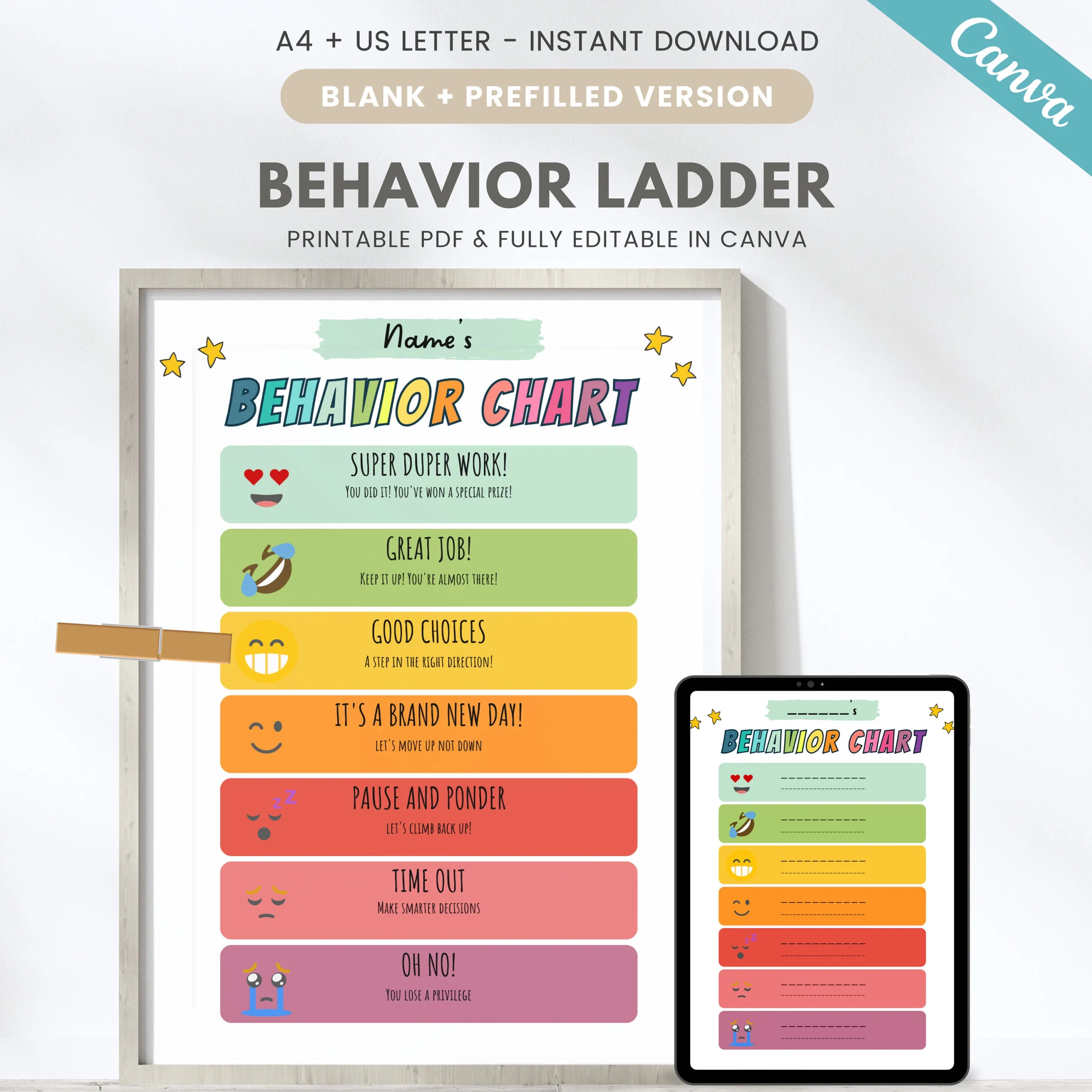 Behaviour Ladder Etsy Behaviour Ladder Etsy