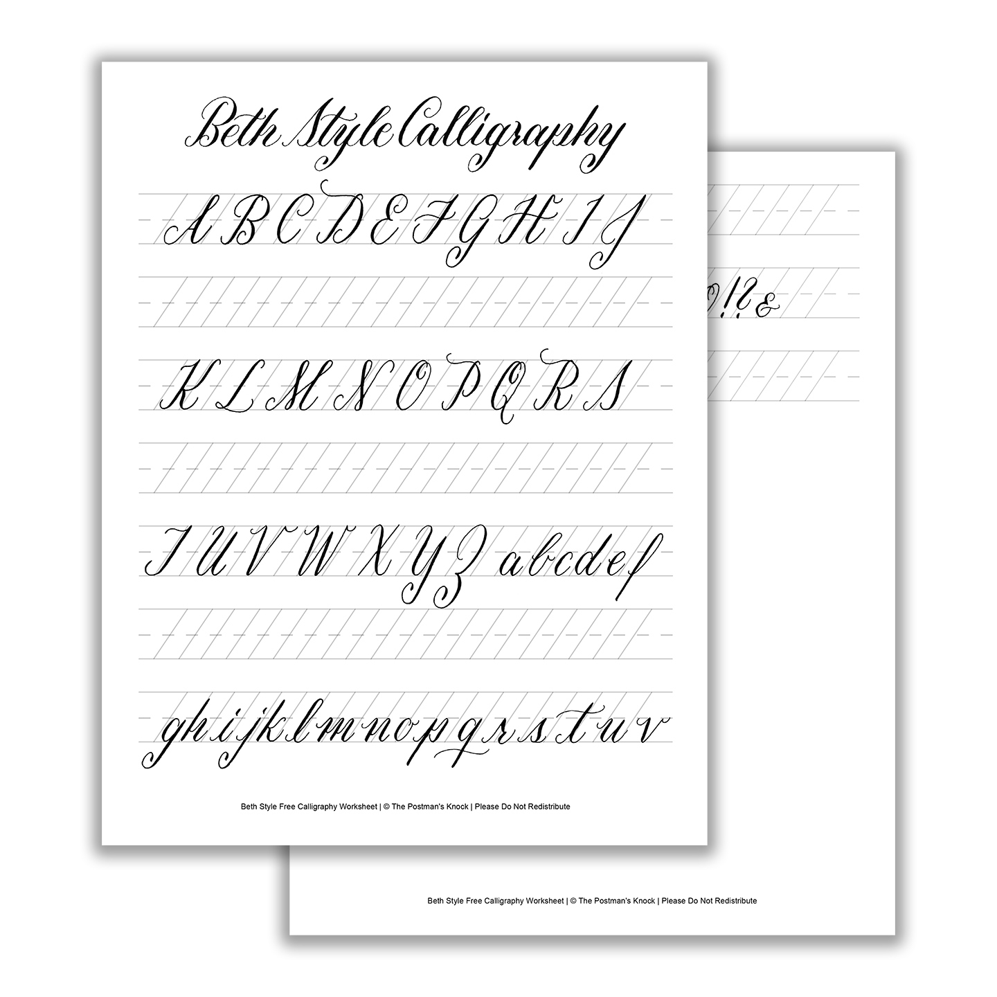 Printable Hand Lettering Guide Printable Hand Lettering Guide