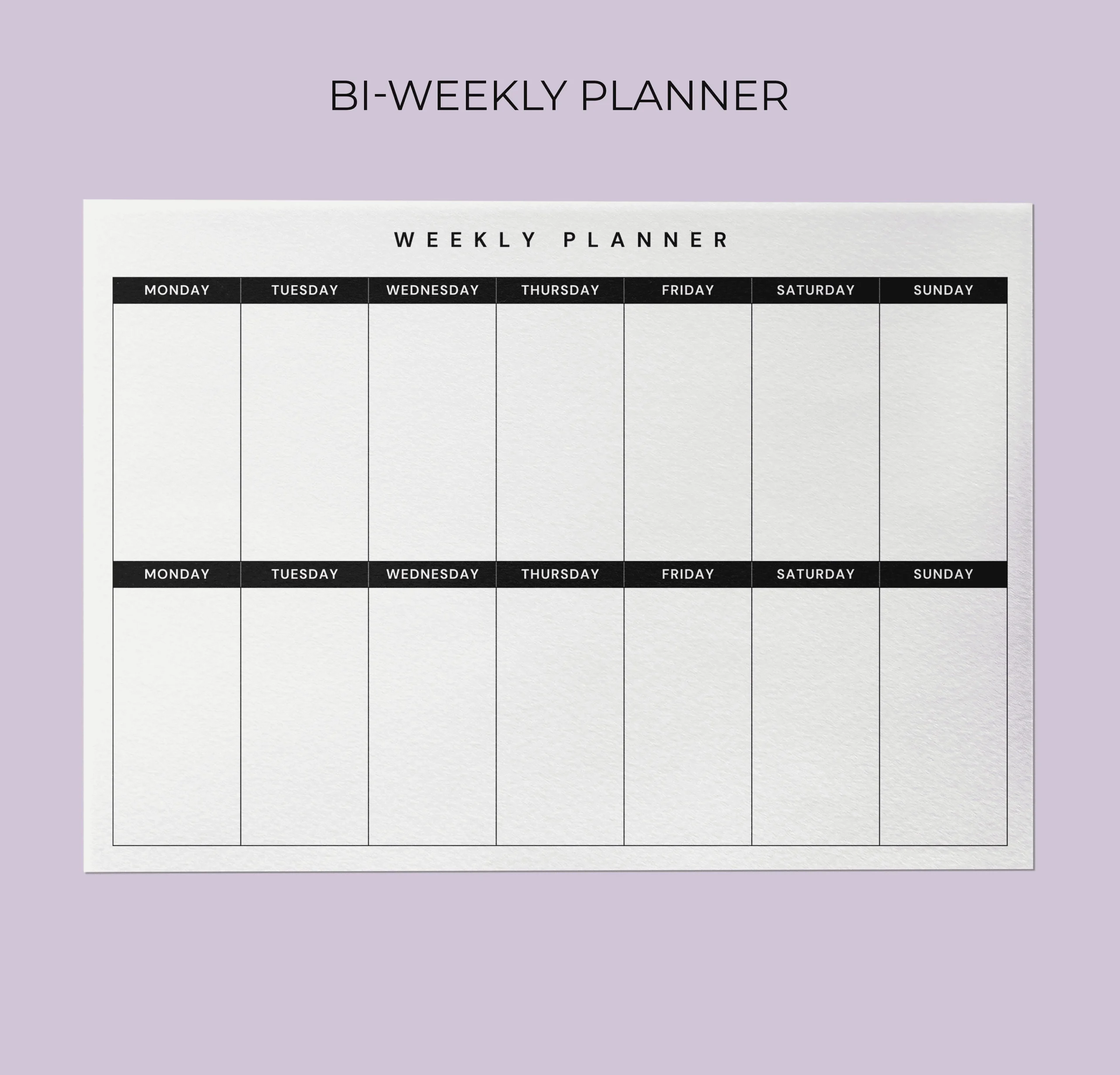 Bi Weekly Planner Printable