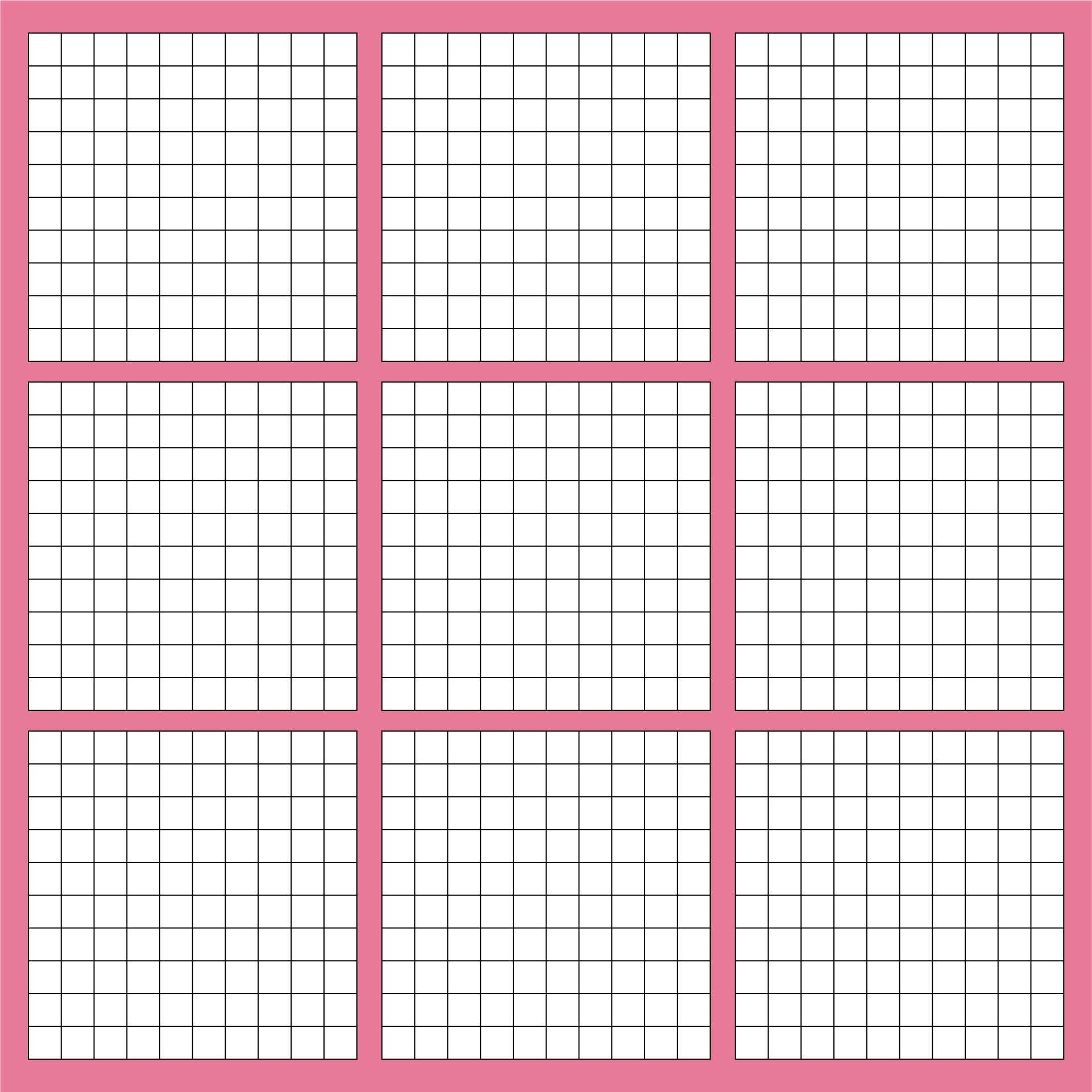 Decimal Printable Grid Sheets