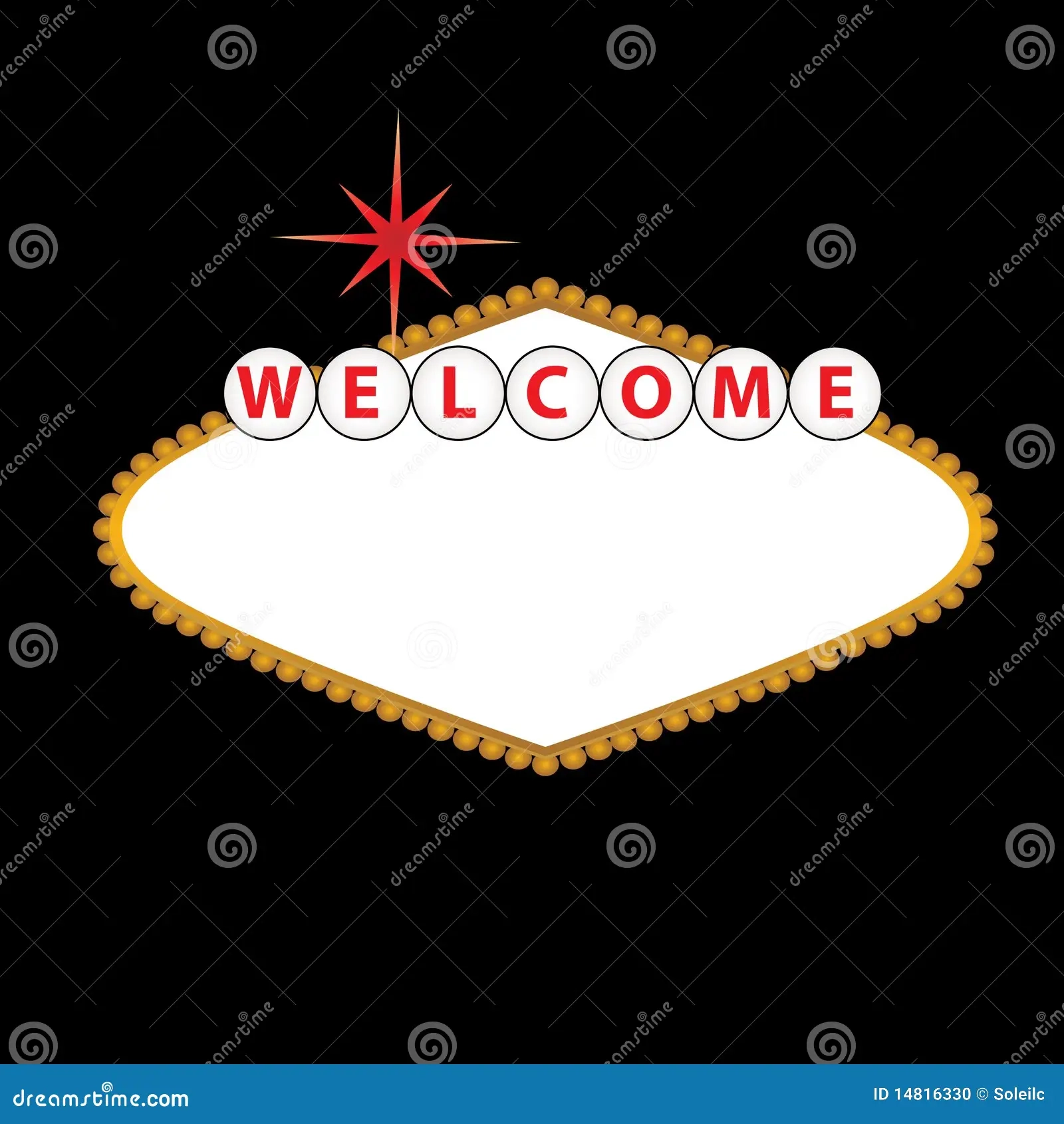Las Vegas Welcome Sign Stencil Printable