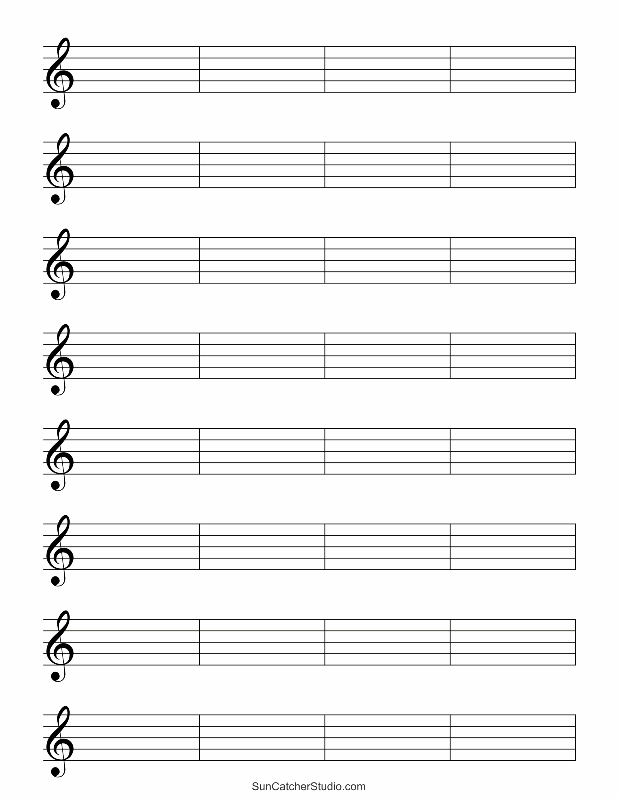Blank Music Sheets Printable
