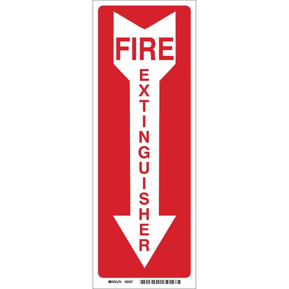 Brady Part 47039 Fire Extinguisher Sign BradyID