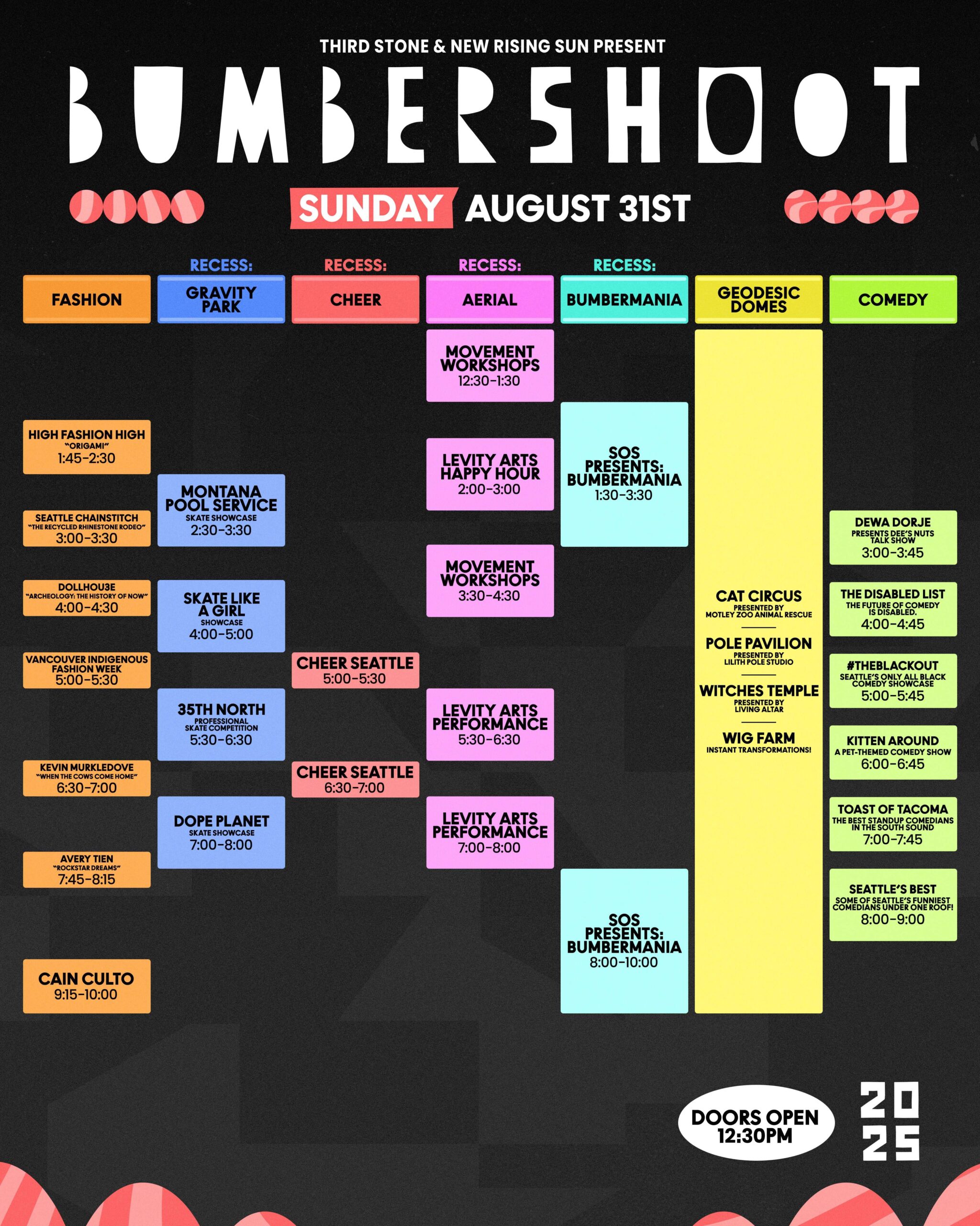 Bumbershoot Seattle Aug 30th 31st 2025