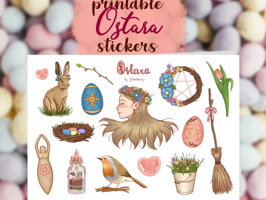 Buy Ostara Printable Planner Stickers instant Download Witchcraft Cottagecore Print Wicca Stickers Grimoire Book Of Shadows Online In India Etsy