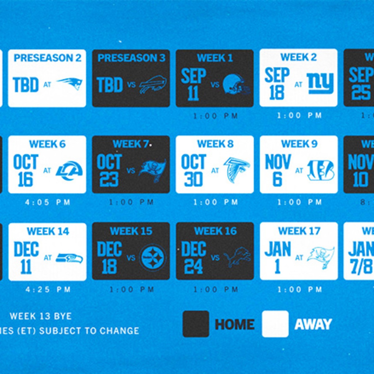 Panthers Printable Schedule Pacific Time