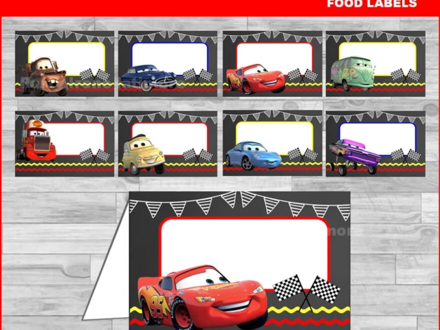 Cars Food Labels Instant Download Cars Chalkboard Food Tent Cards Cars Party Food Labels Etsy