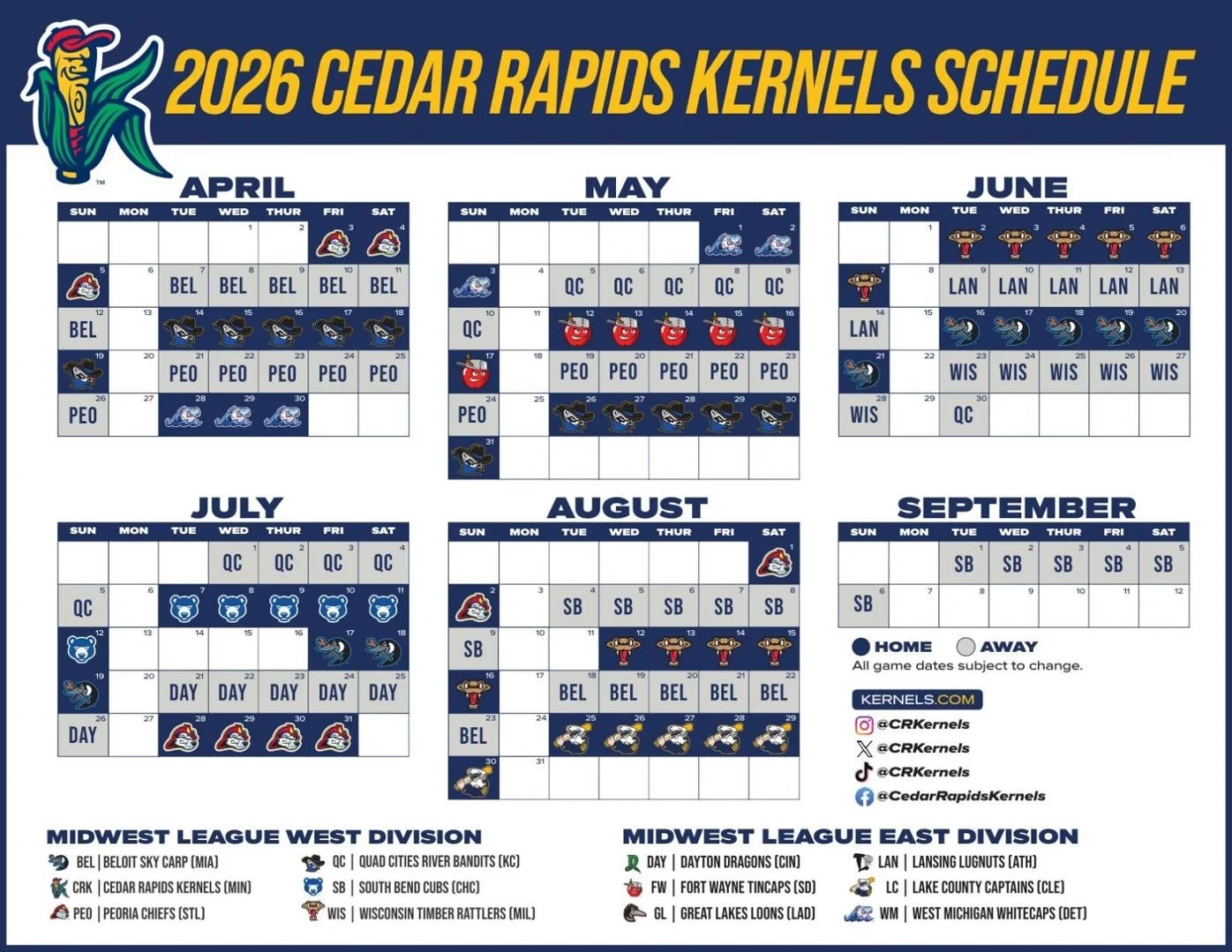 Iowa Hawkeyes Schedule 2026 Printable