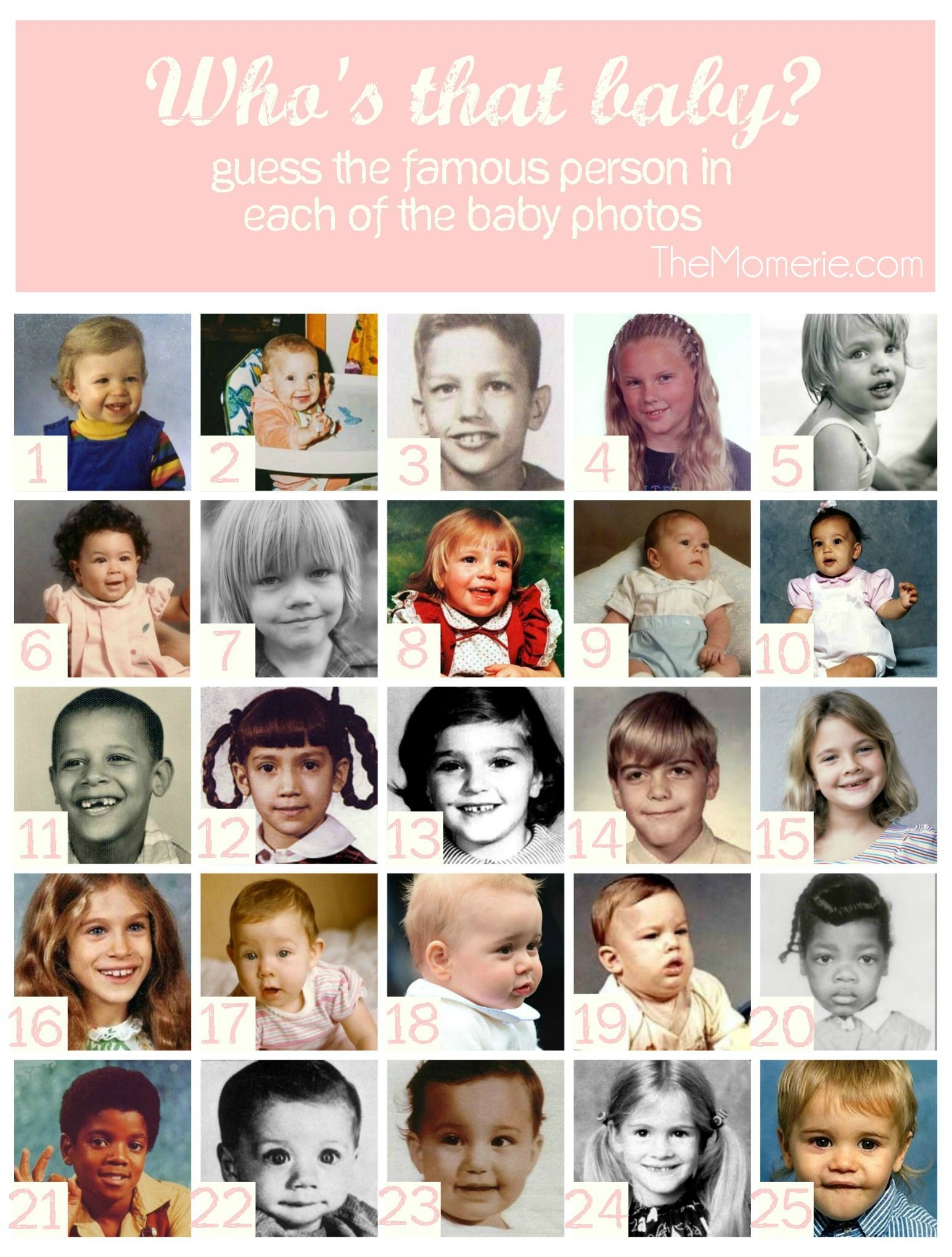 Celebrity Baby Quiz Printable Free Printable Celebrity Baby Photo Quiz Printable Guess The