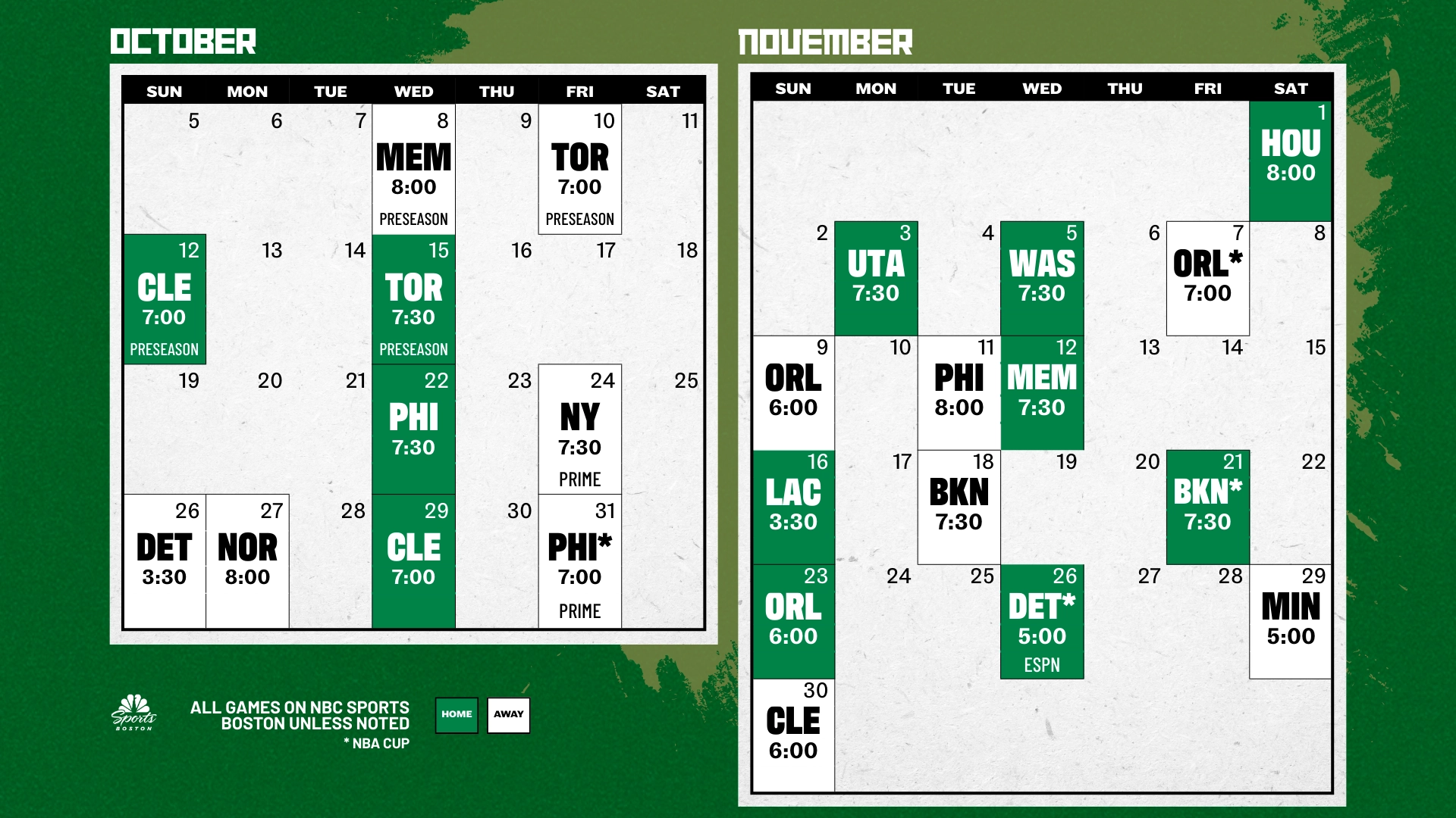 Celtics Printable Schedule 2026