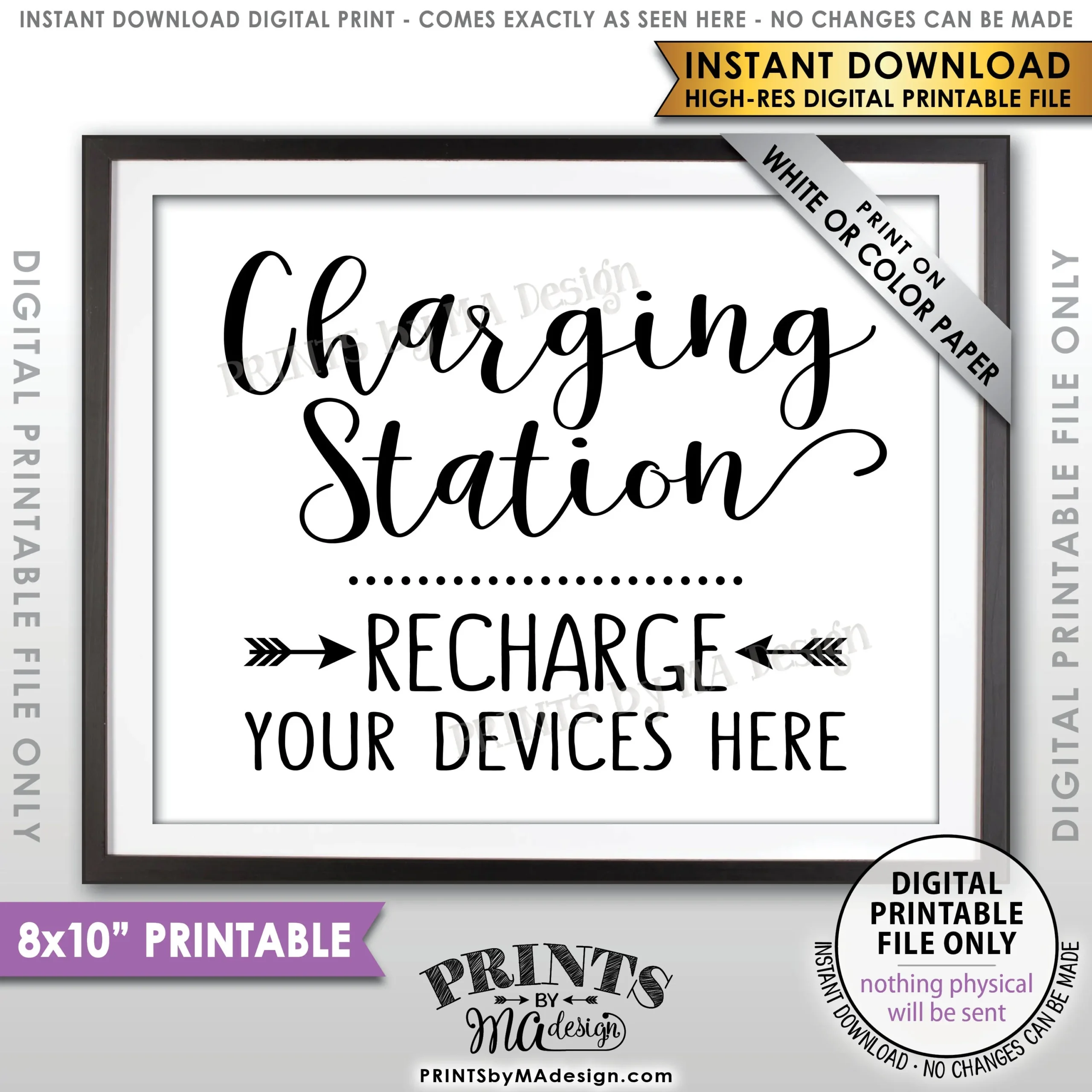 Charging Station Sign Printable