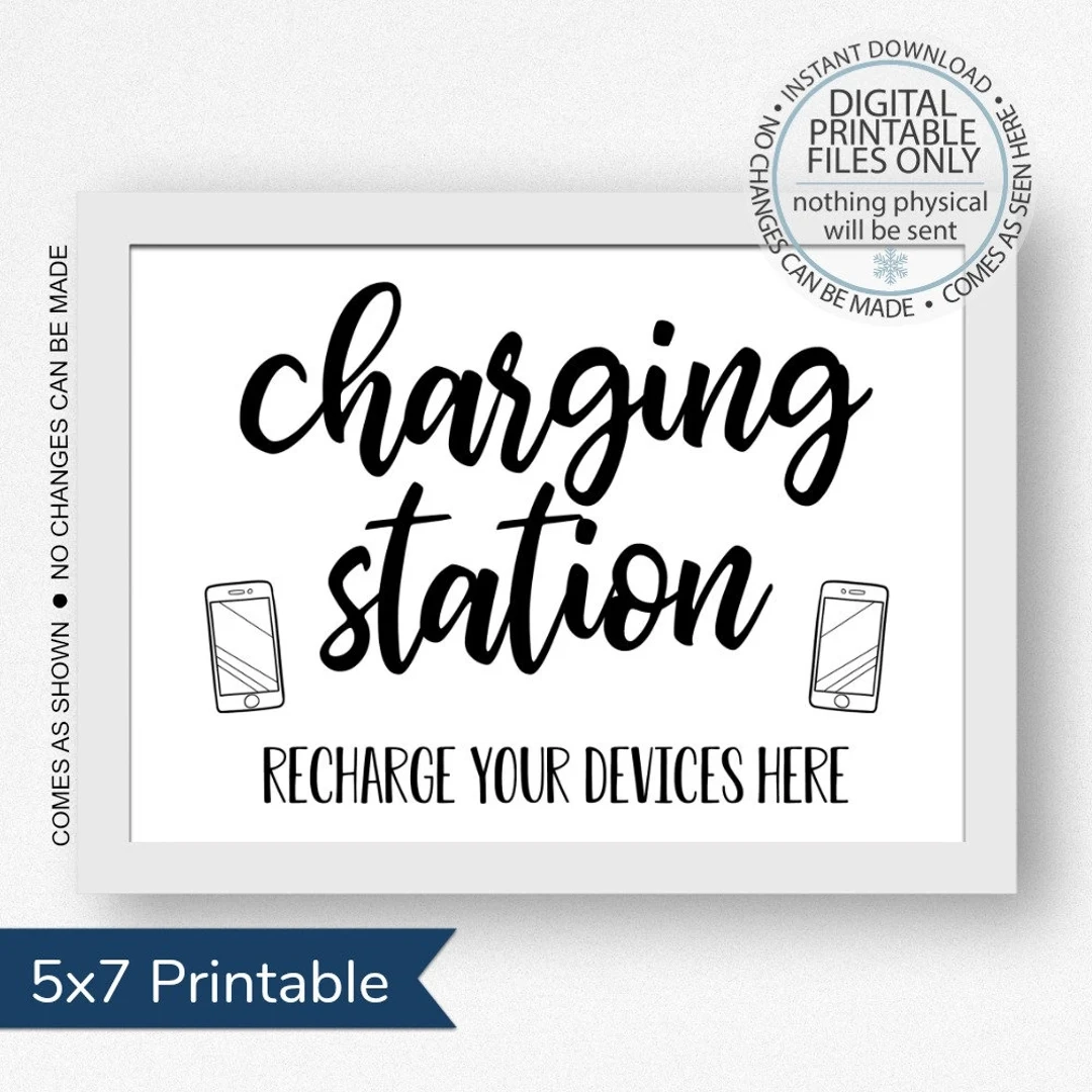 Charging Station Sign Recharge Your Devices Here Wedding Charge Bar Recharge Here Low Battery Charge Table Sign Reception Sign Etsy