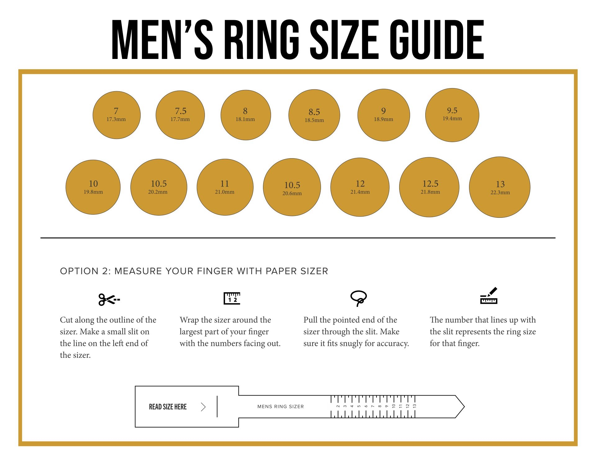Chart For How To Tell A Mens Ring Size How To Measure Ring Size Men How