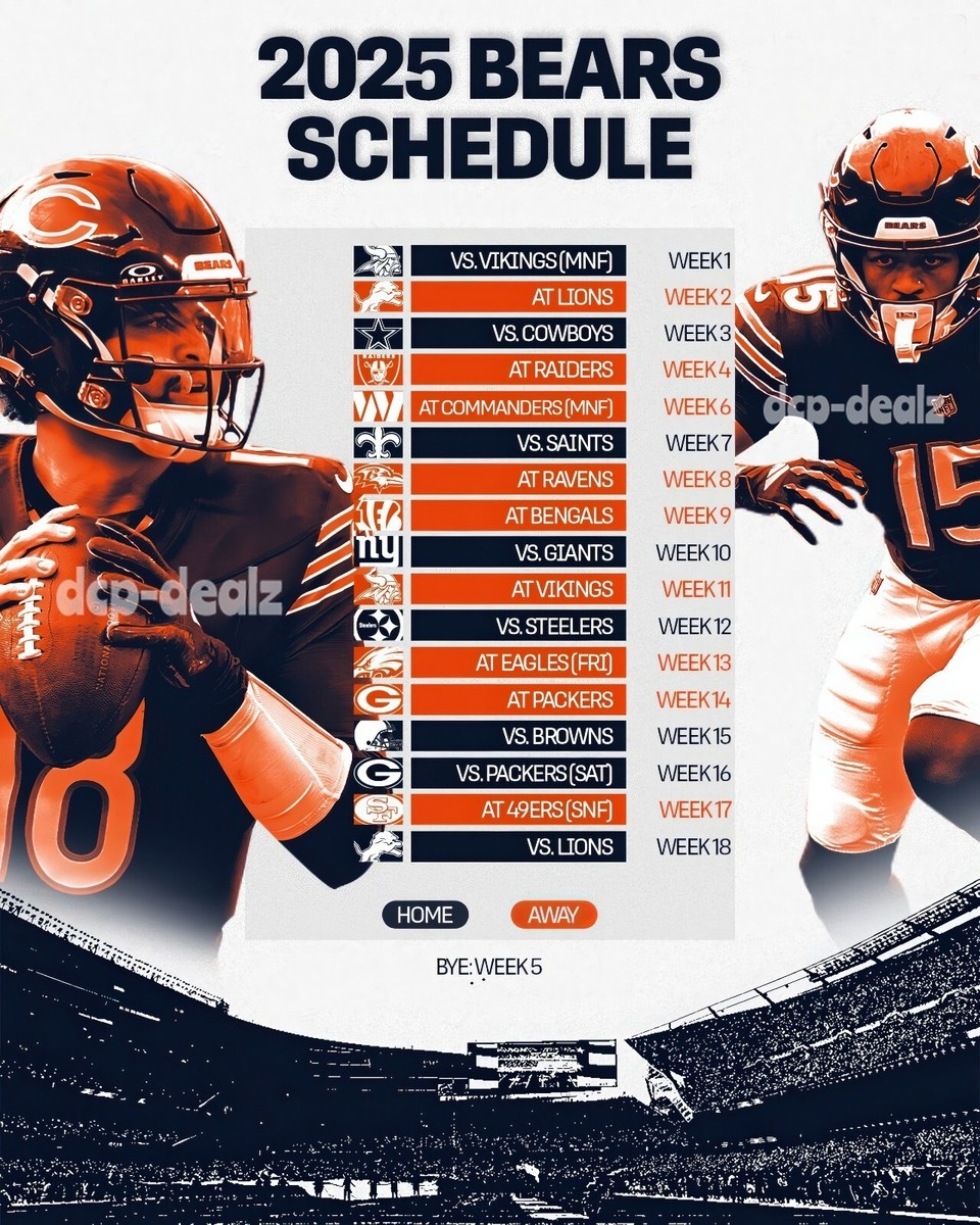 CHICAGO BEARS 2025 NFL Football Schedule Glossy PREMIUM POSTER 16 X 20 EBay CHICAGO BEARS 2025 NFL Football Schedule Glossy PREMIUM POSTER 16 X 20 EBay