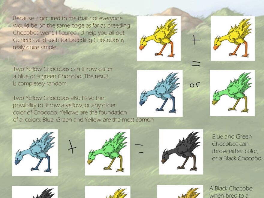 Chocobo FFVII Breeding Guide By Starymoto On DeviantArt