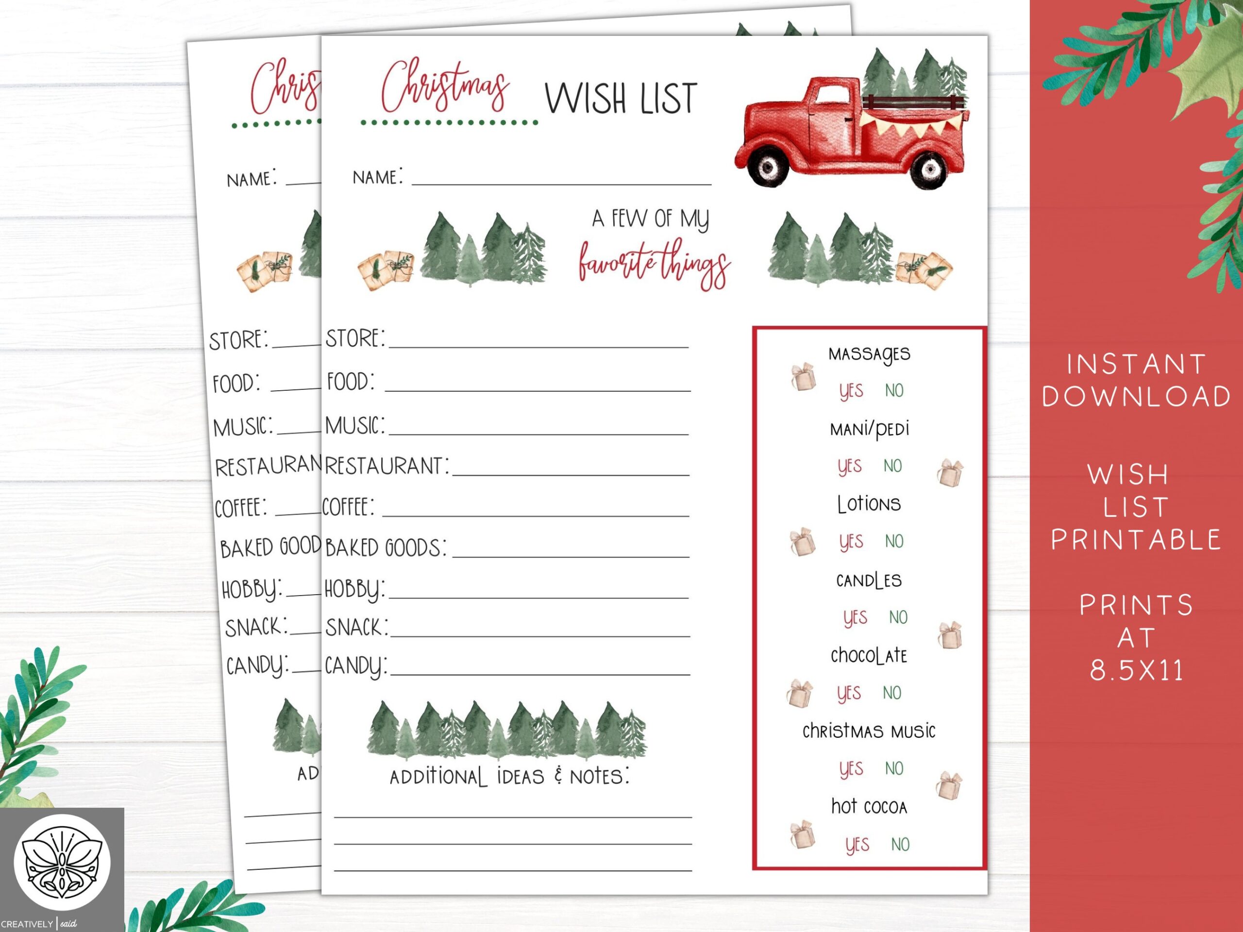 Christmas Wishlist Printable Santa Printable Question Santa Questionnaire Printable Wish List Santa Printable Office Christmas Gift Etsy