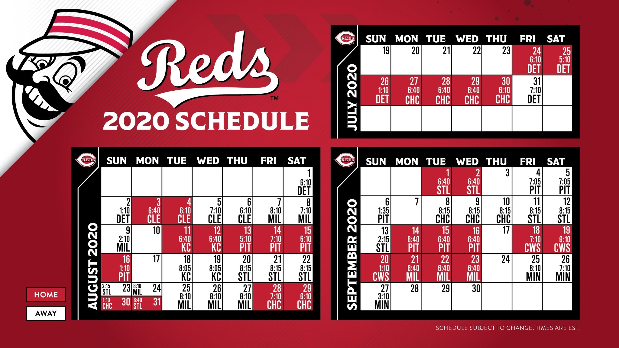 Cincinnati Reds Schedule Printable
