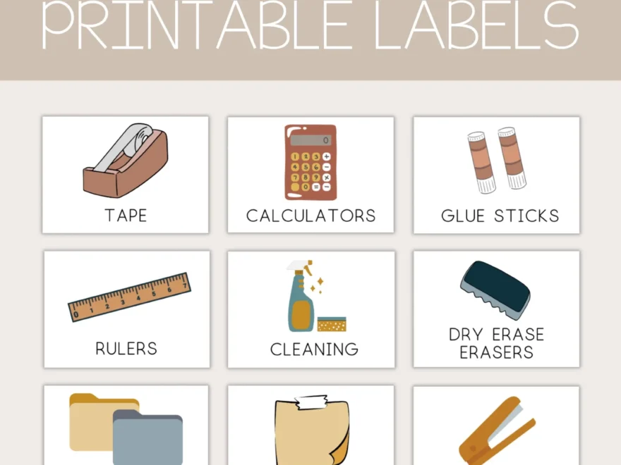 Classroom And Office Supplies Labels L Digital File L Printable L Organization L Montesorri L Homeschool L Trofast Storage Labels Etsy