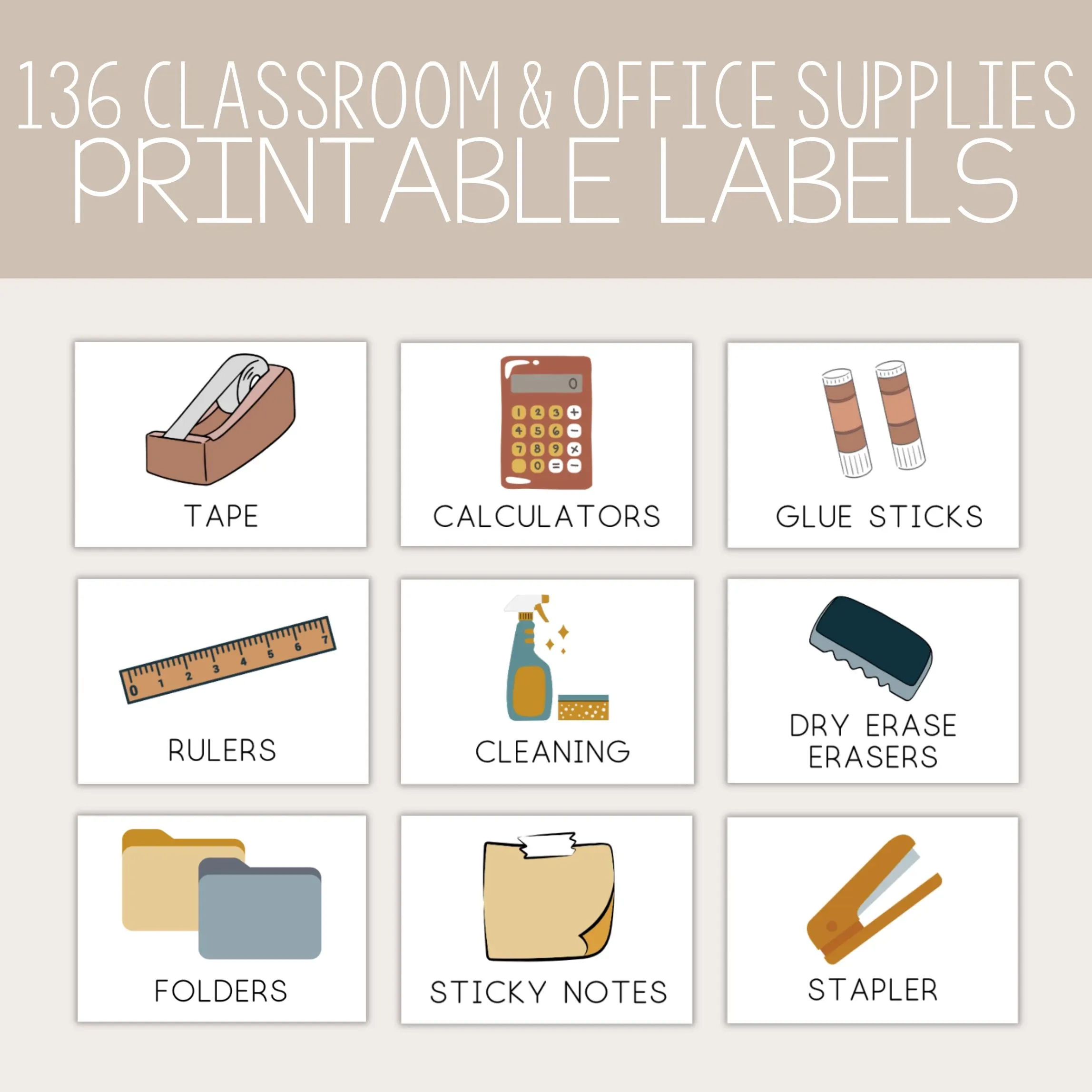 Classroom And Office Supplies Labels L Digital File L Printable L Organization L Montesorri L Homeschool L Trofast Storage Labels Etsy