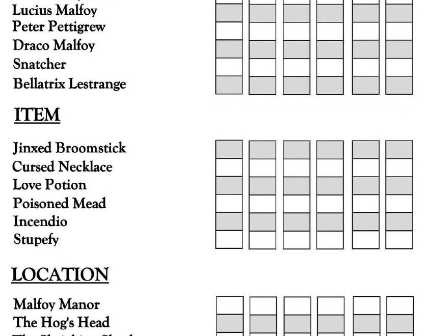 CLUEDO HARRY POTTER DETECTIVE NOTES 100 50 DOUBLE SIDED LOOSE SHEETS A6 7426910806090 EBay