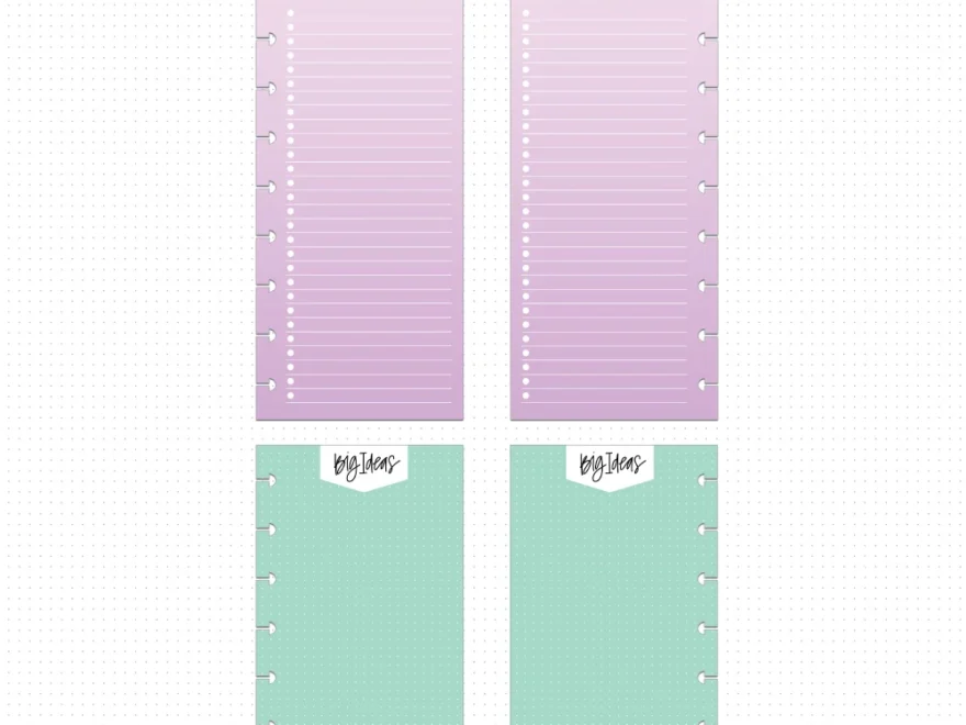 Colored Paper Half Sheet Classic Happy Planner