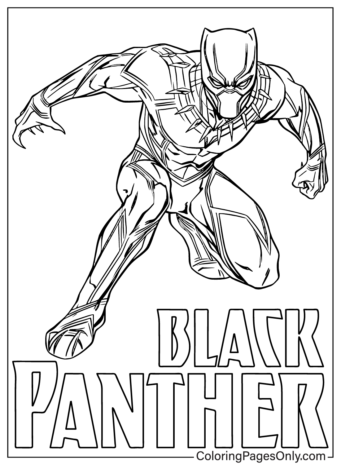 Black Panther Coloring Sheets Printable