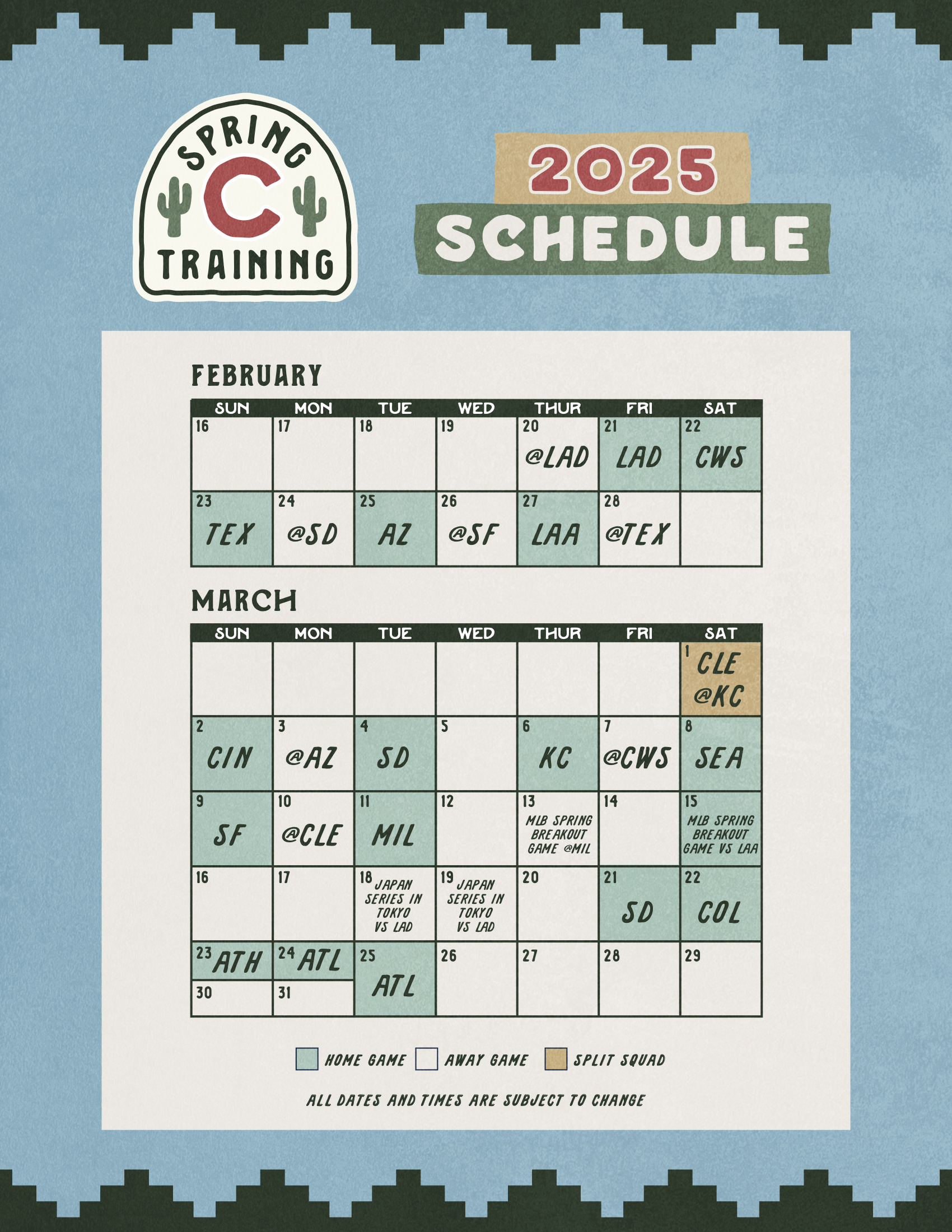 Cubs Announce 2025 Spring Training Schedule Chicago Cubs News