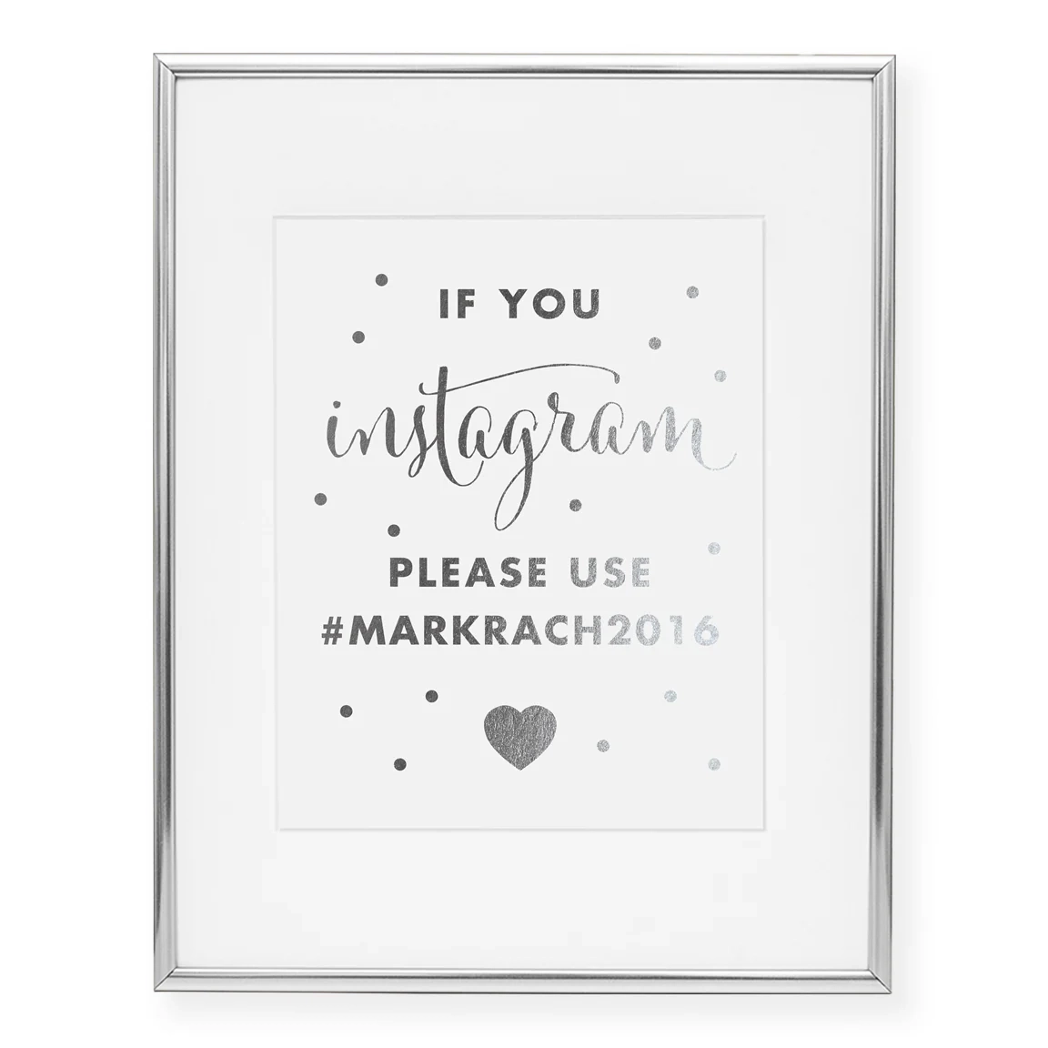 Custom Instagram Sign Personalized Social Media Hashtag Gold Foil Art Digibuddha