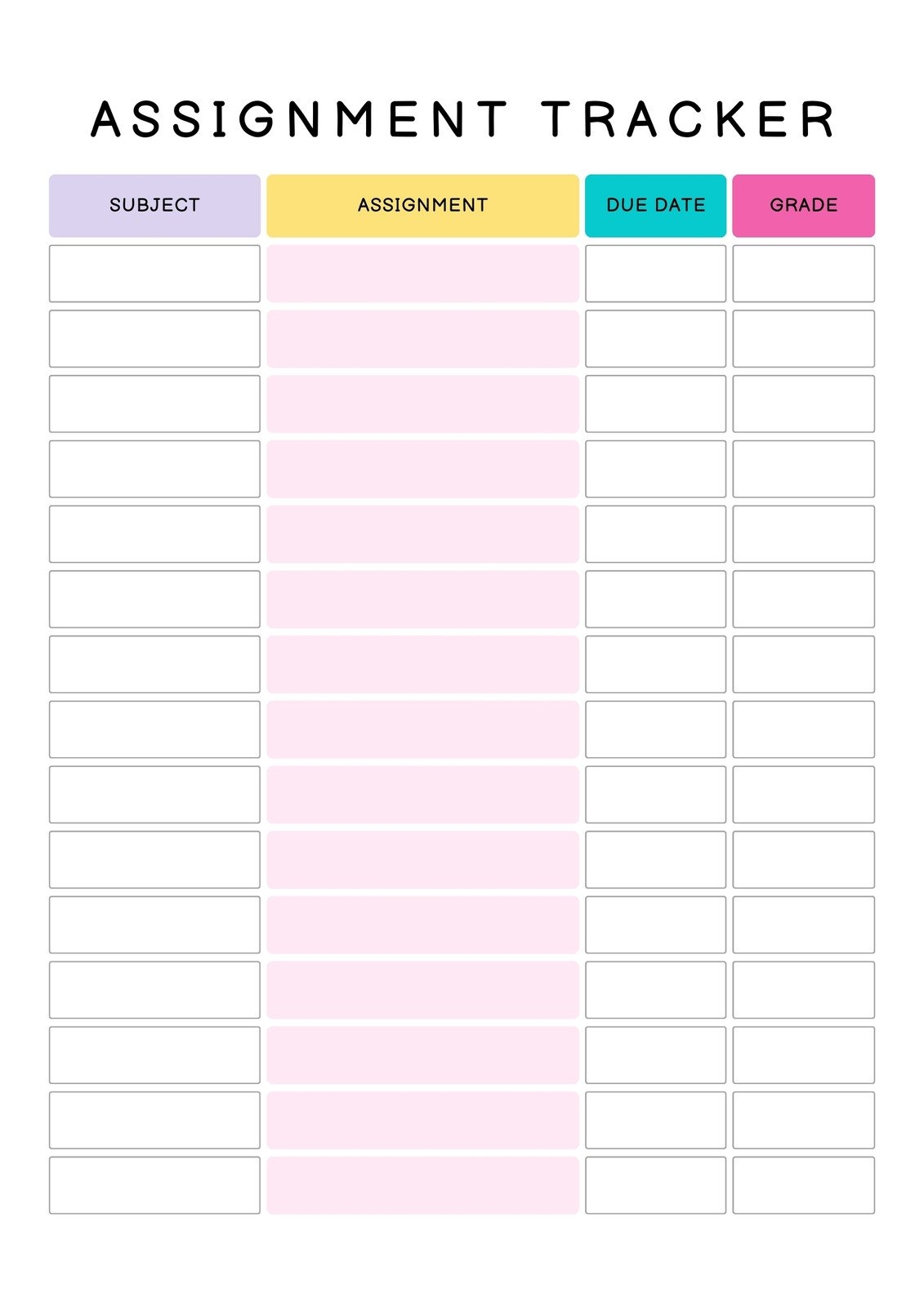 Free Weekly Student Planner Printables