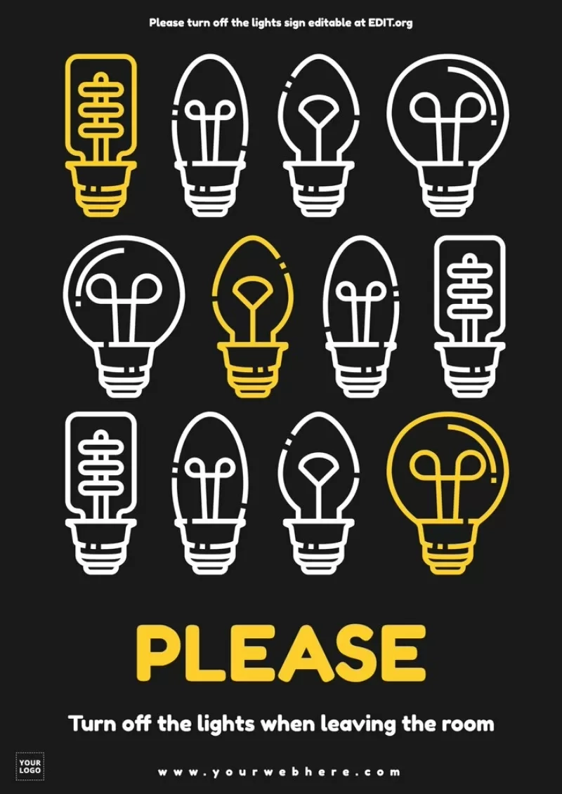 Free Printable Turn Off Light Signs