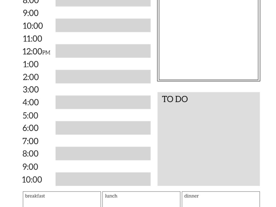 Daily Planner Printable Template Sheets Paper Trail Design