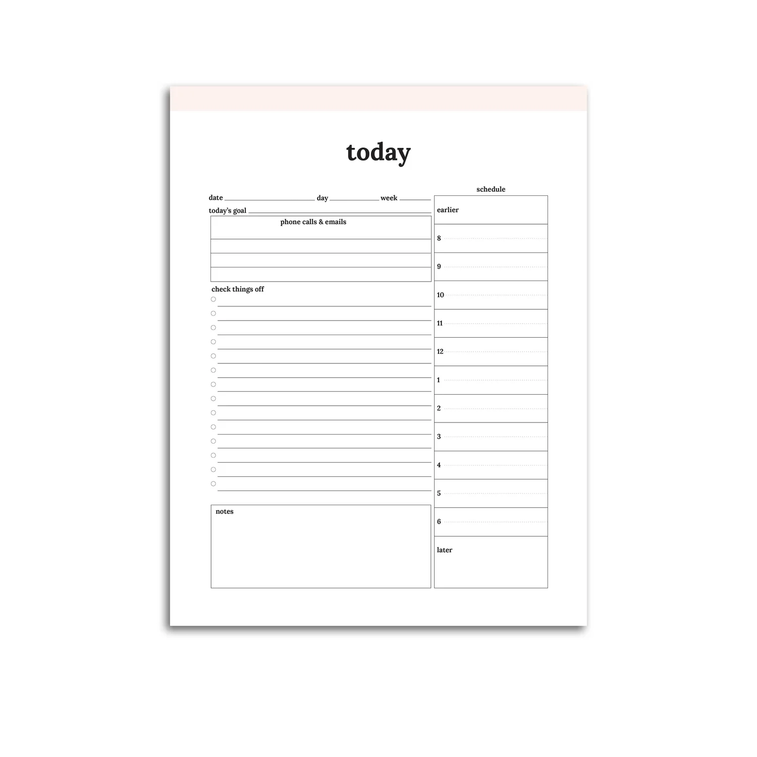 Daily Planner Summary Classic