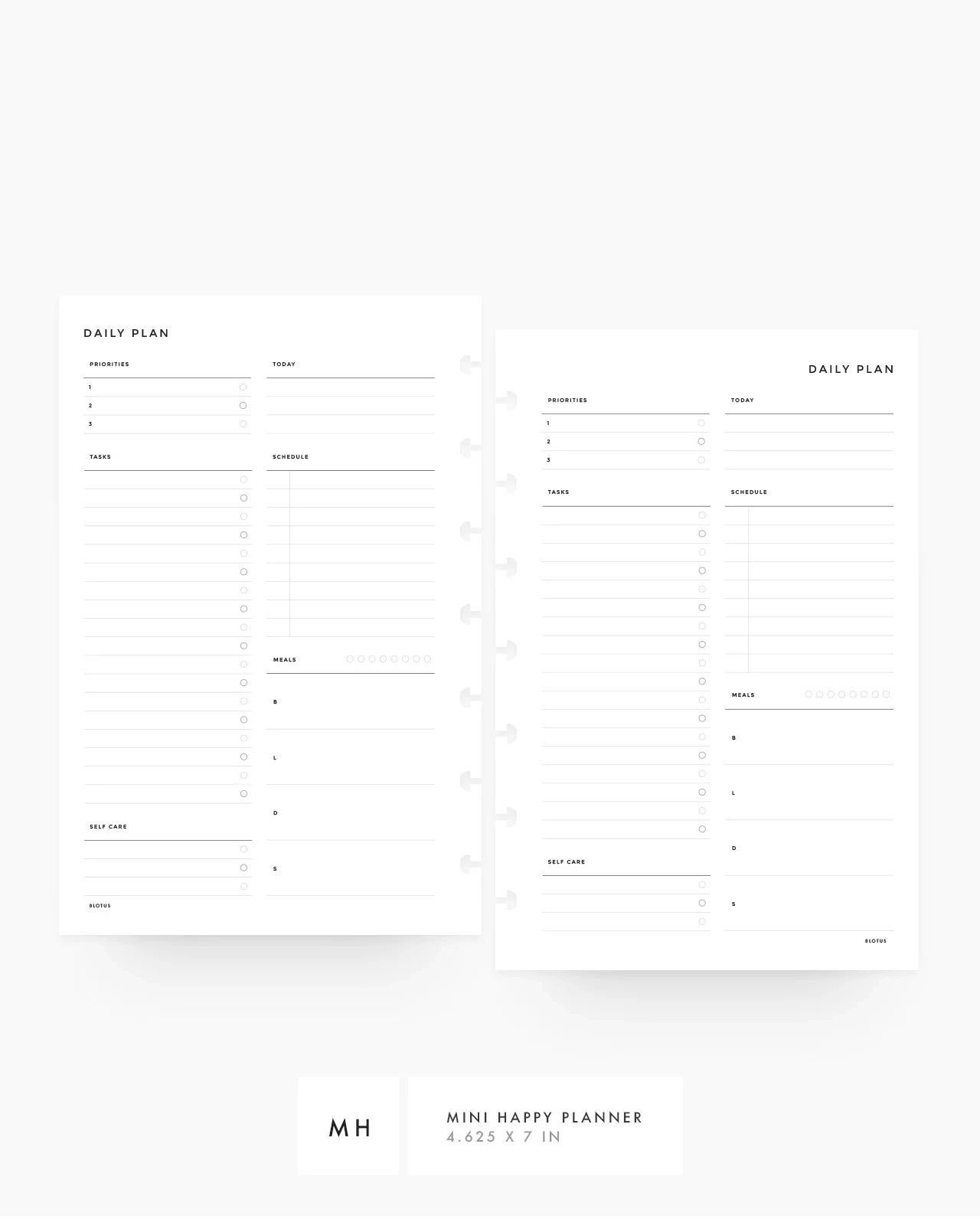 Day Planners Printables Mini