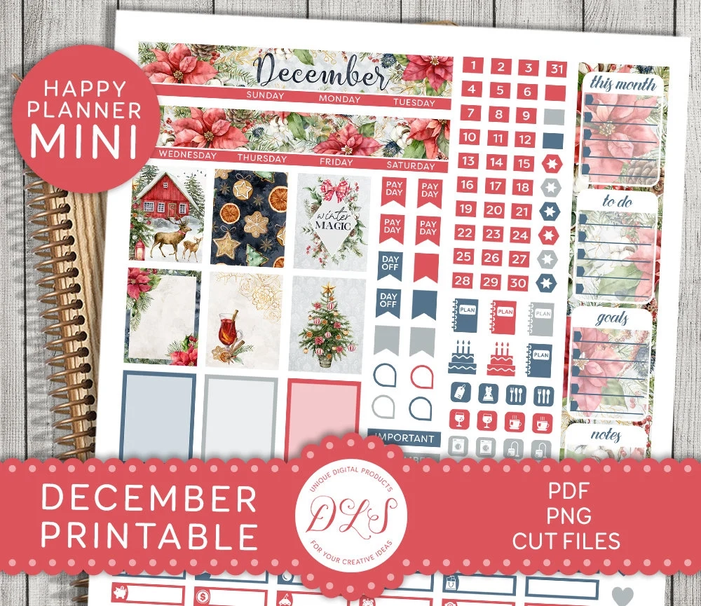 Happy Planner December Printables
