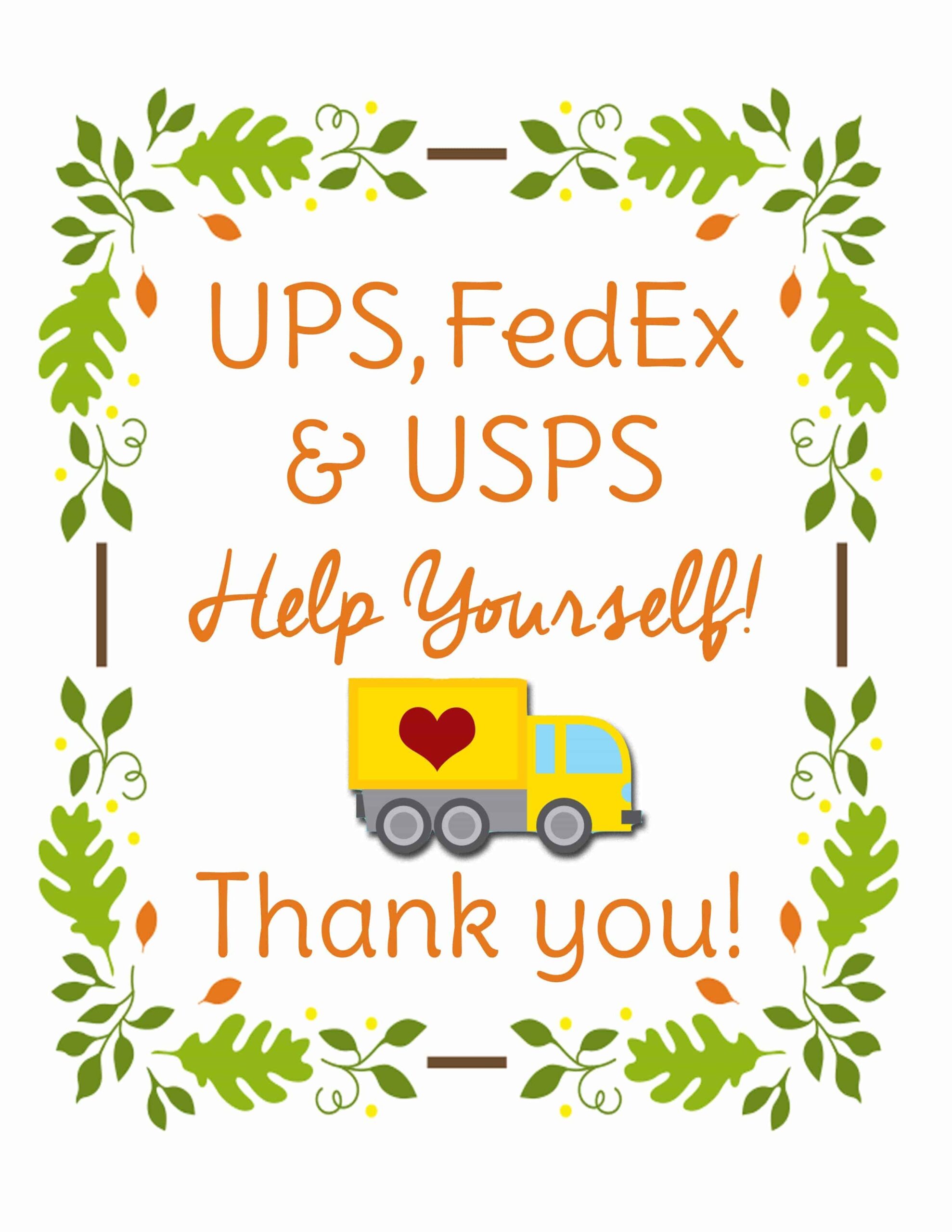 Free Printable Delivery Signs
