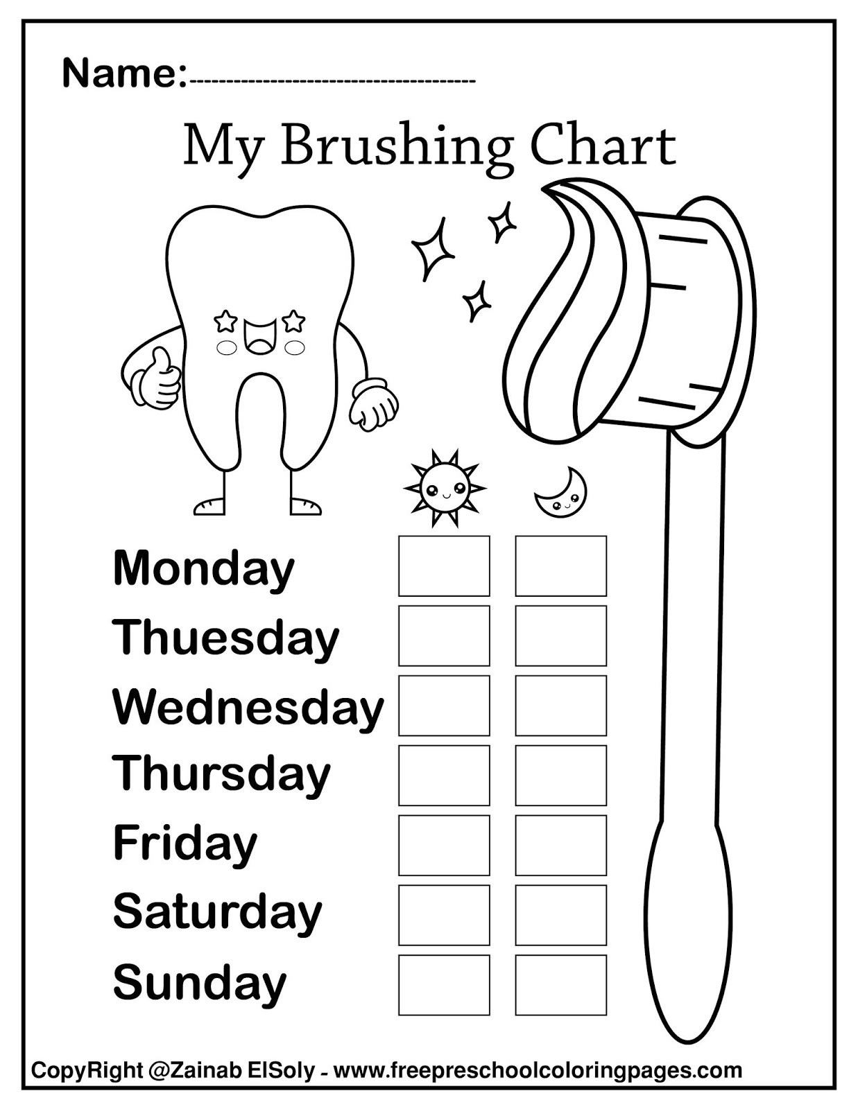 Printable Dental Activity Sheets