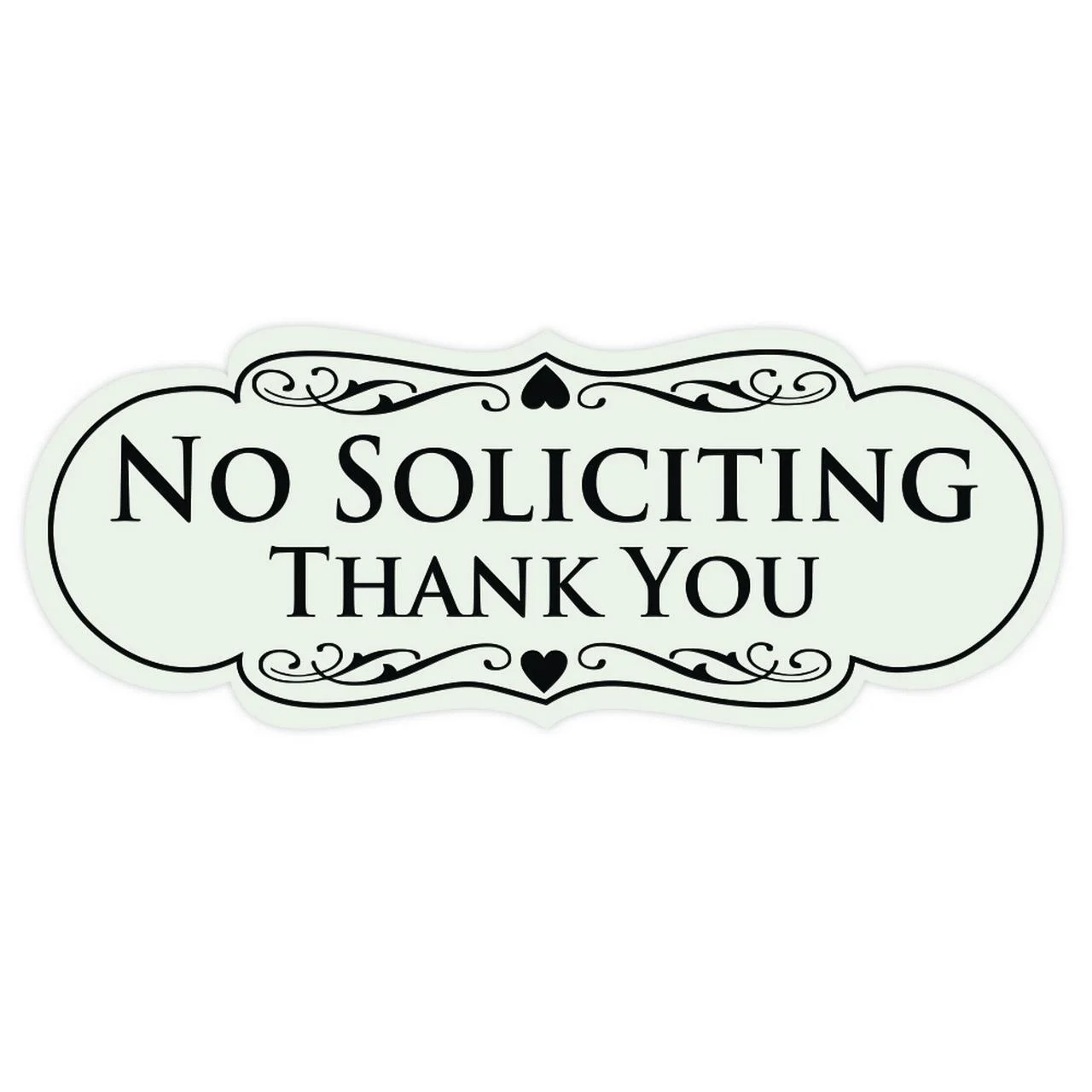 Designer NO SOLICITING Thank You Sign White Small Walmart Designer NO SOLICITING Thank You Sign White Small Walmart