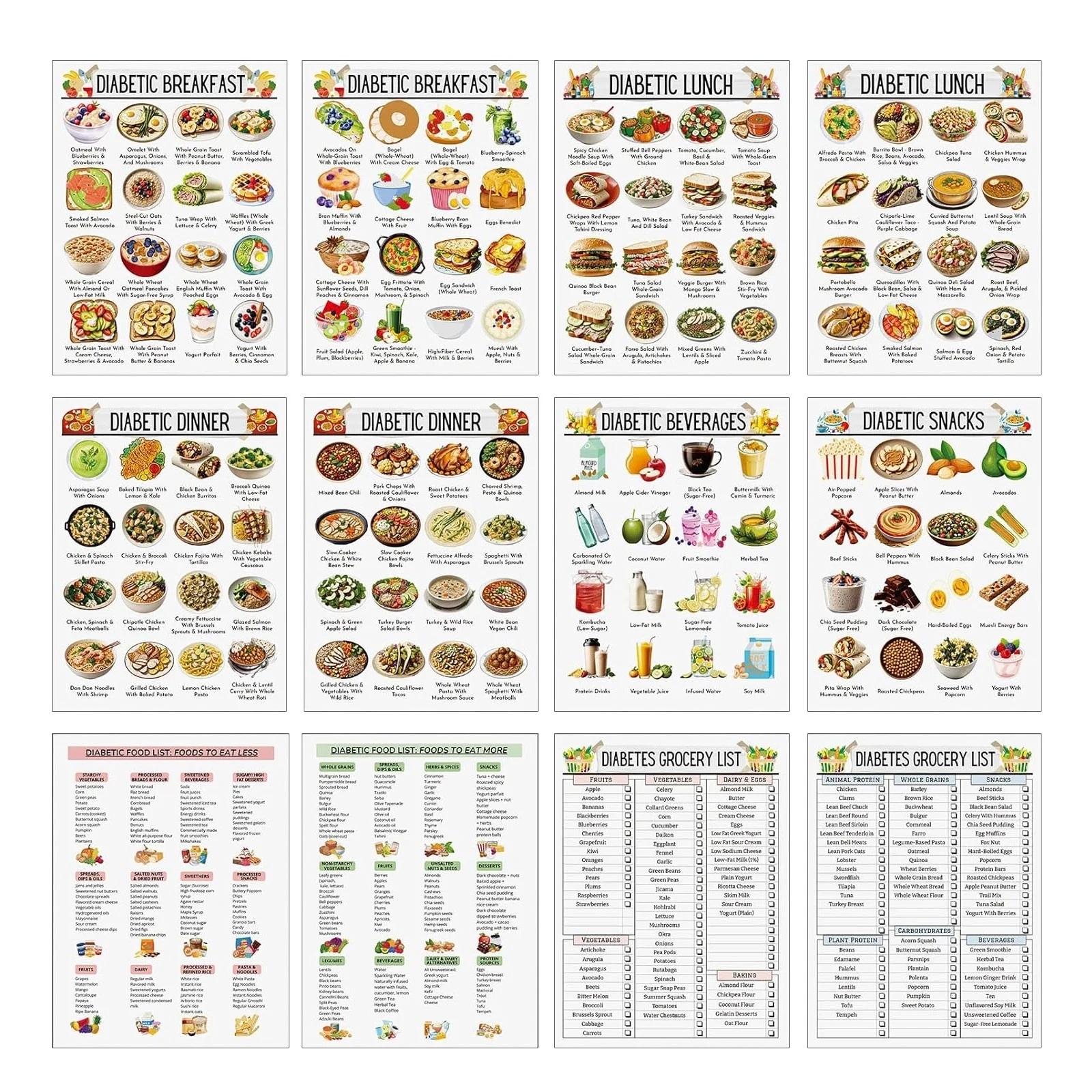 Diabetes Food List Chart Meal Planner For Diabetics Type 2 Diabetes Diet Plan Printable Diabetes Information Chart W Serving Size Carbs Calories Protein Glycemic Index GI Walmart Diabetes Food List Chart Meal Planner For Diabetics Type 2 Diabetes Diet Plan Printable Diabetes Information Chart W Serving Size Carbs Calories Protein Glycemic Index GI Walmart