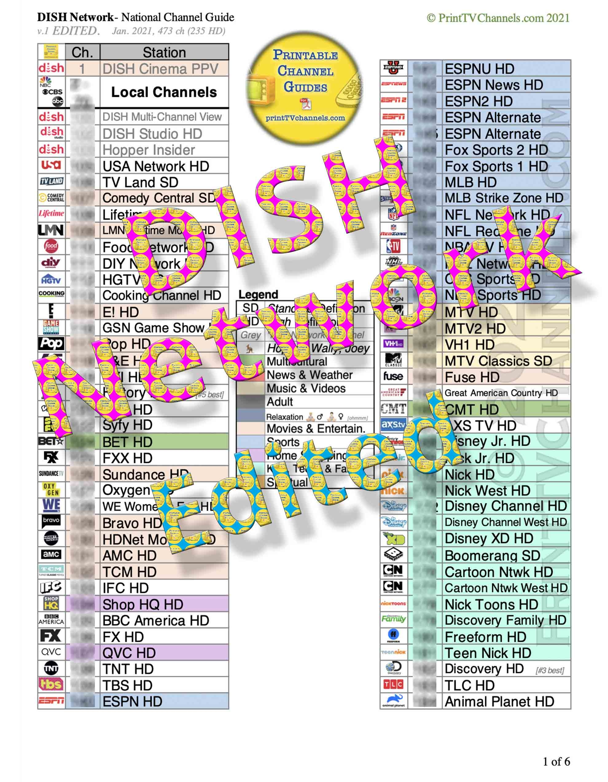 DISH TV Channel Guide International Channels Free PDF Download
