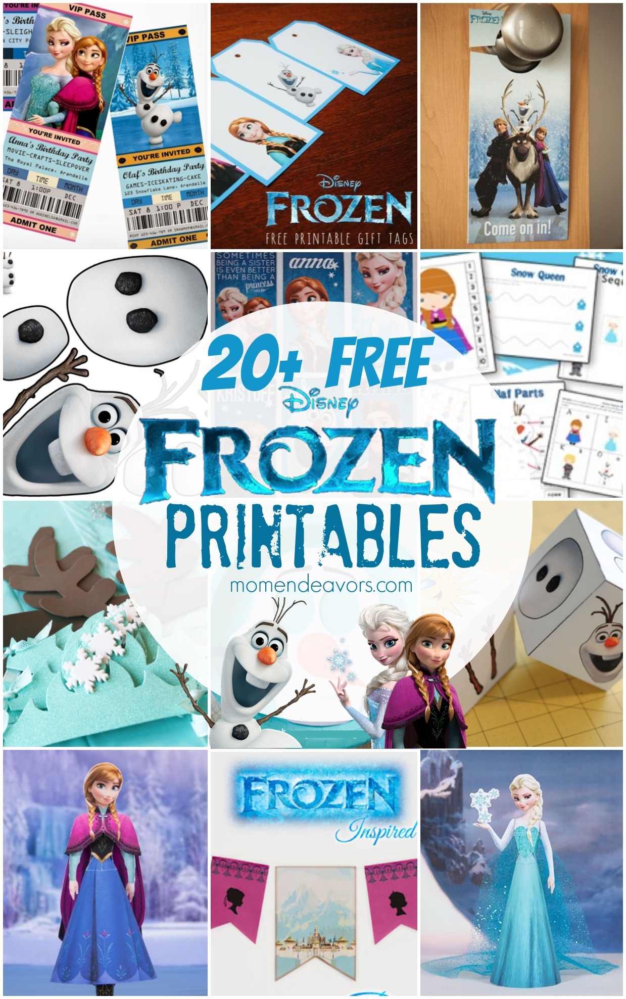 Disney FROZEN Printable Activities Coloring Pages Mom Endeavors