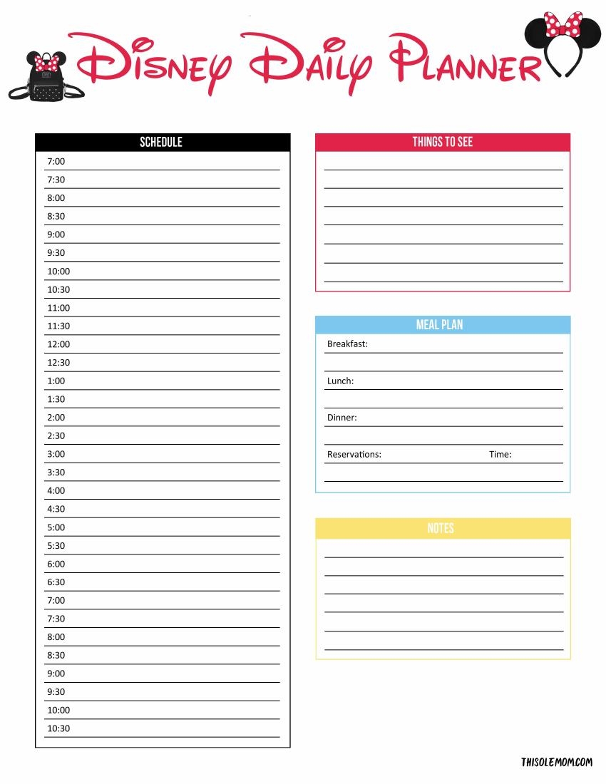 Free Disney World Printable Planner