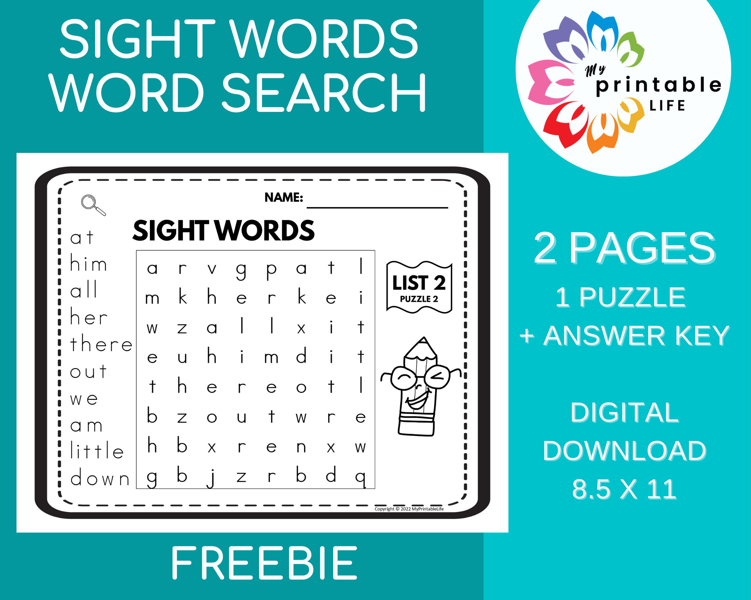 Dolch Sight Words Word Search Freebie Made By Teachers