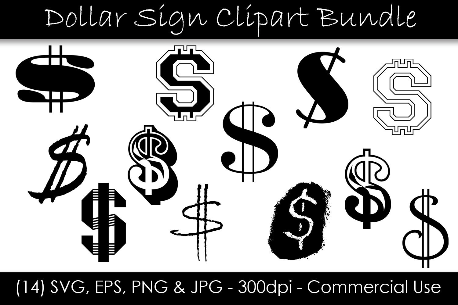 Dollar Sign SVG Bundle Dollar Symbol Clip Art