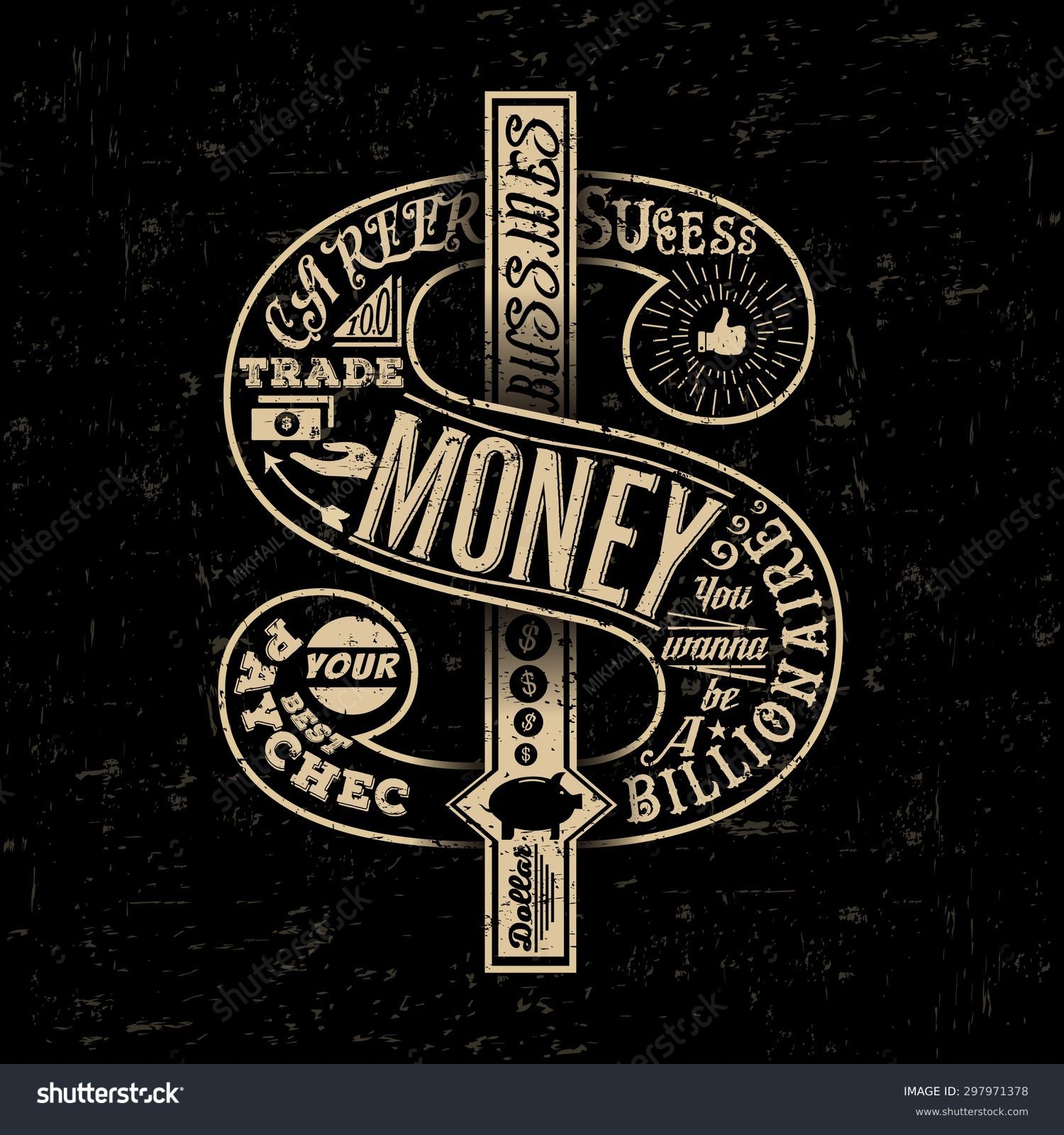 Free Printable Poster Stencil Dollar Sign