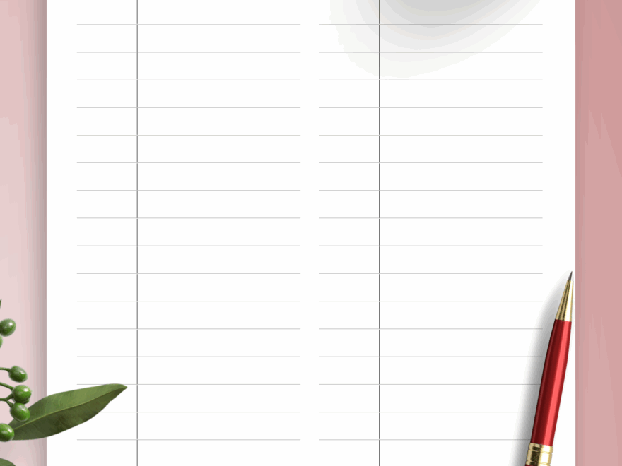 Download Printable List 2 Column PDF