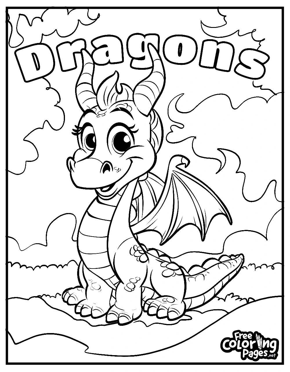 Dragon Printable Coloring Sheets