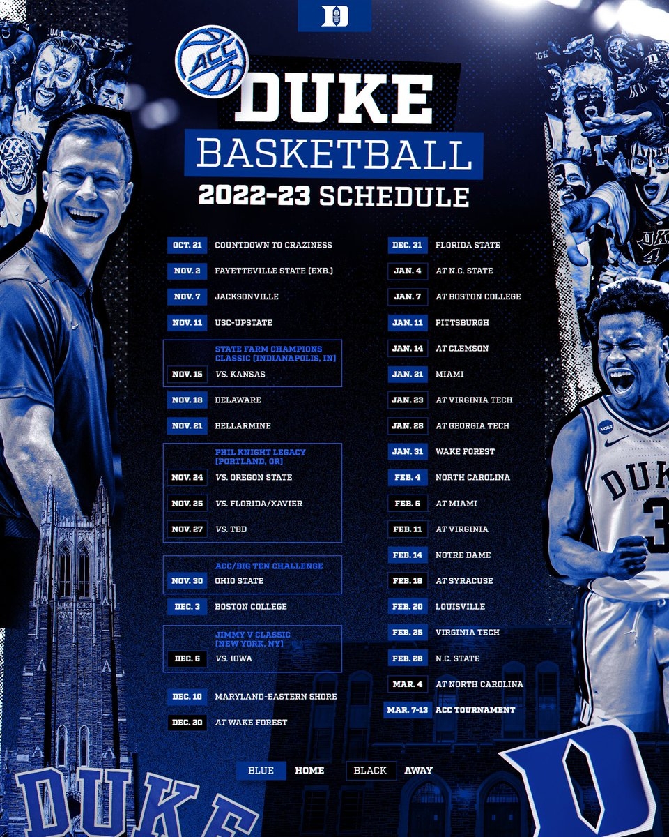 Printable Duke Mens Basketball Schedule Printable Duke Mens Basketball Schedule