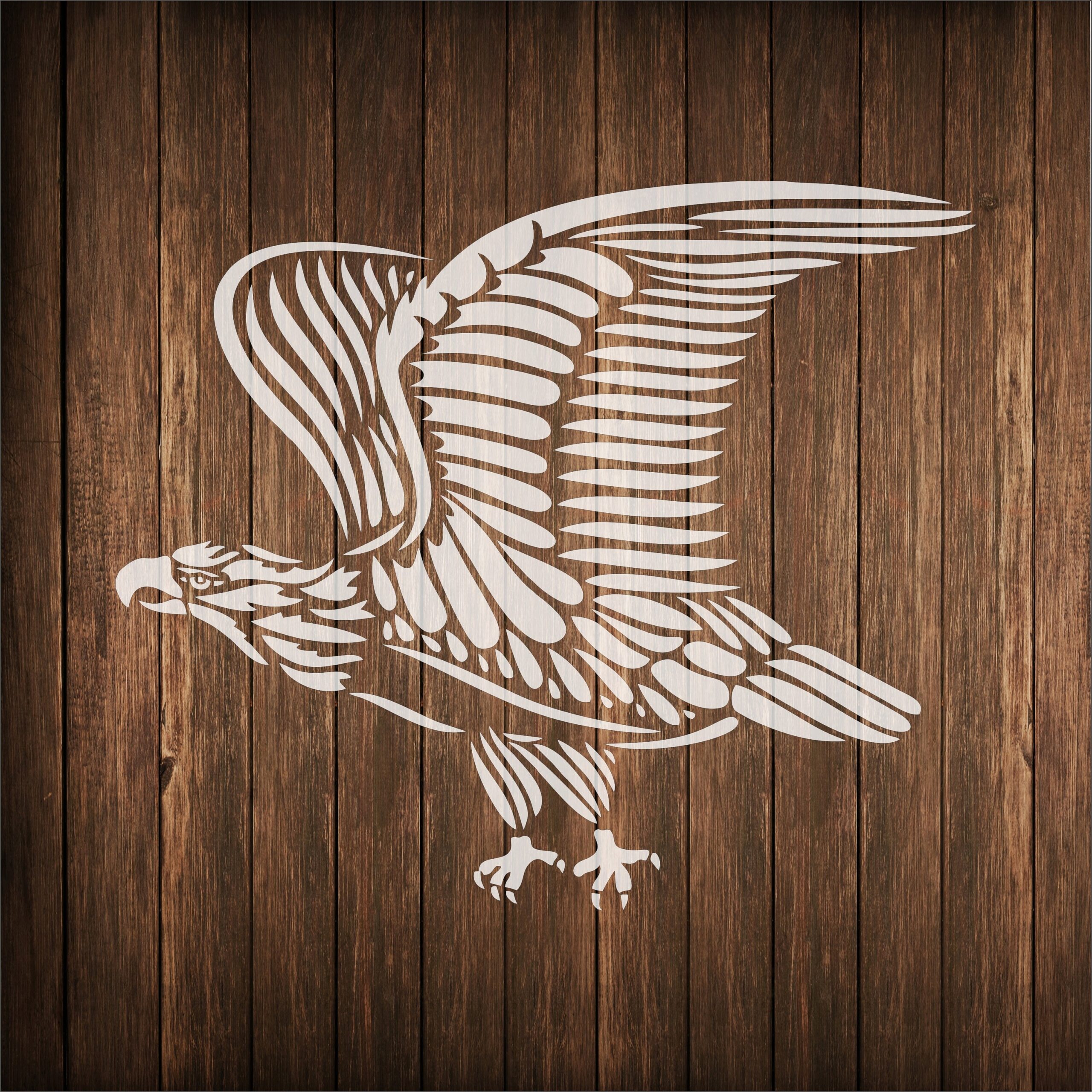 Eagle In Flight Stencil Flying Bird Stencil Eagle Hawk Raptor Flying Bird Stencil Etsy